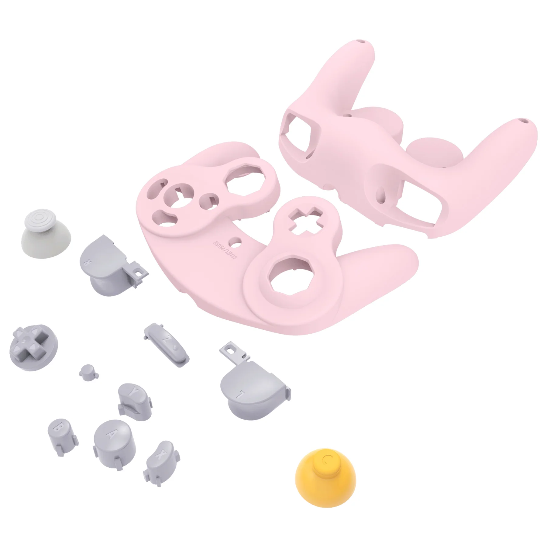 eXtremeRate Replacement Faceplate Backplate with Buttons for Nintendo GameCube Controller NGC - Cherry Blossoms Pink - Image 11