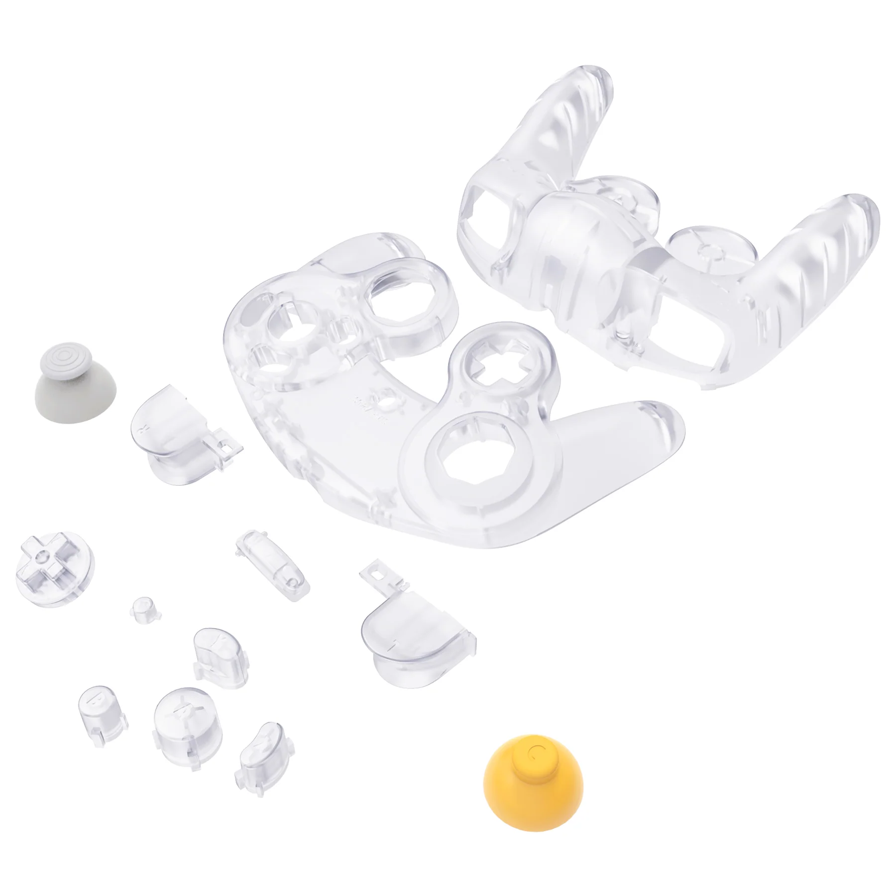 eXtremeRate Replacement Faceplate Backplate with Buttons for Nintendo GameCube Controller NGC - Clear - Image 11
