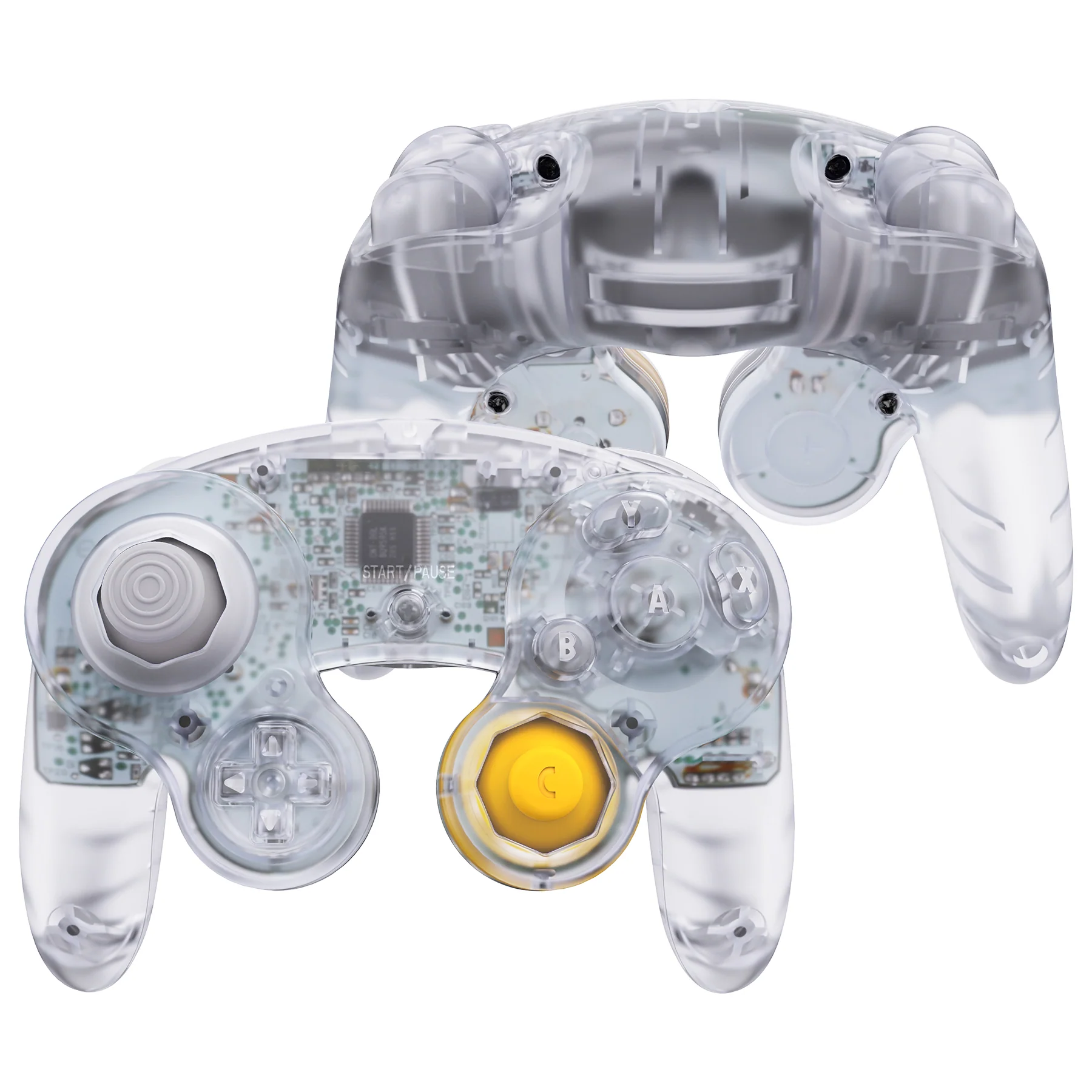 eXtremeRate Replacement Faceplate Backplate with Buttons for Nintendo GameCube Controller NGC - Clear - Image 2
