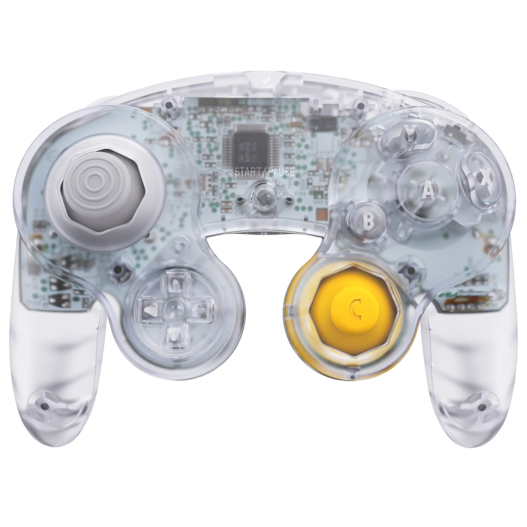 eXtremeRate Replacement Faceplate Backplate with Buttons for Nintendo GameCube Controller NGC - Clear - Image 4