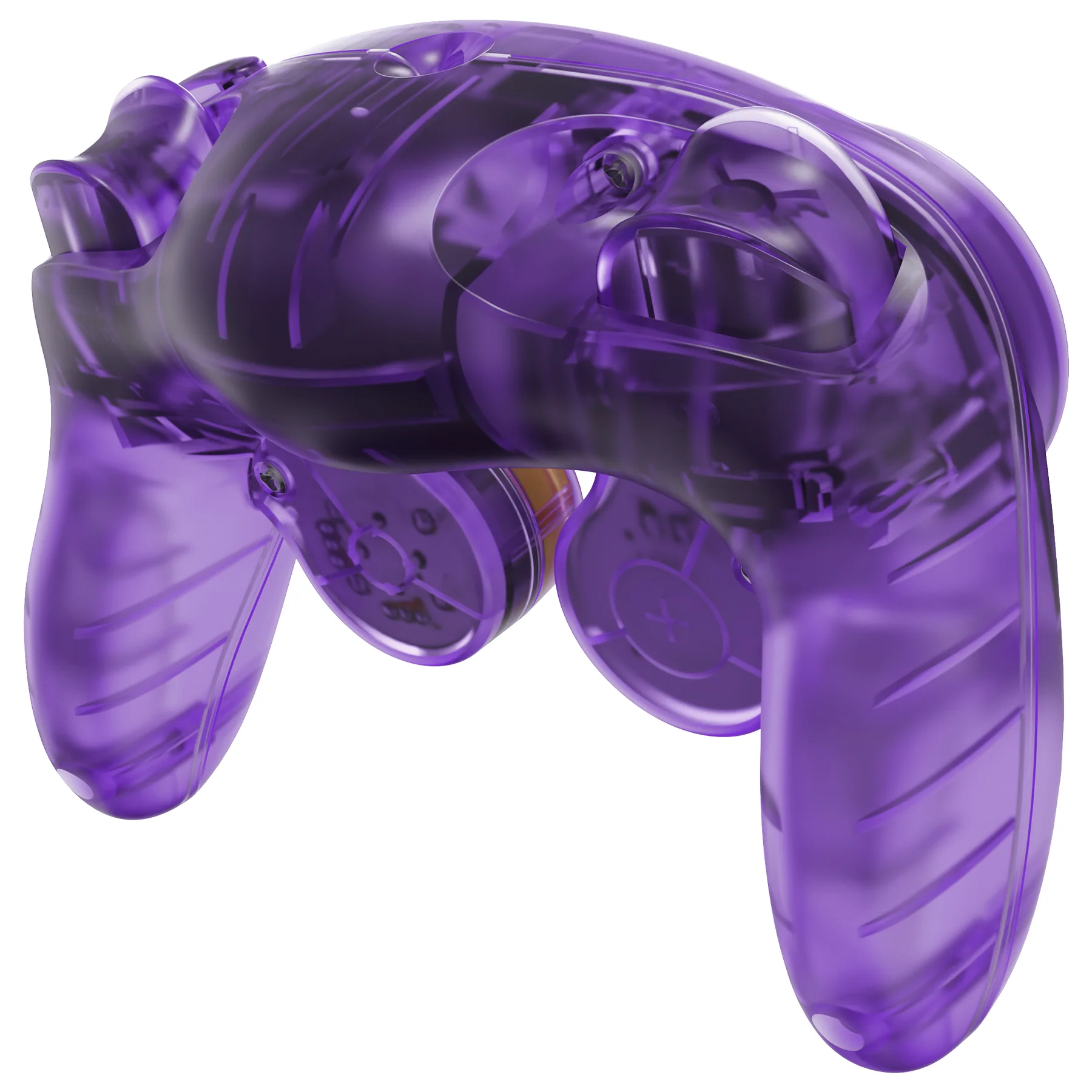 eXtremeRate Replacement Faceplate Backplate with Buttons for Nintendo GameCube Controller NGC - Clear Atomic Purple - Image 6