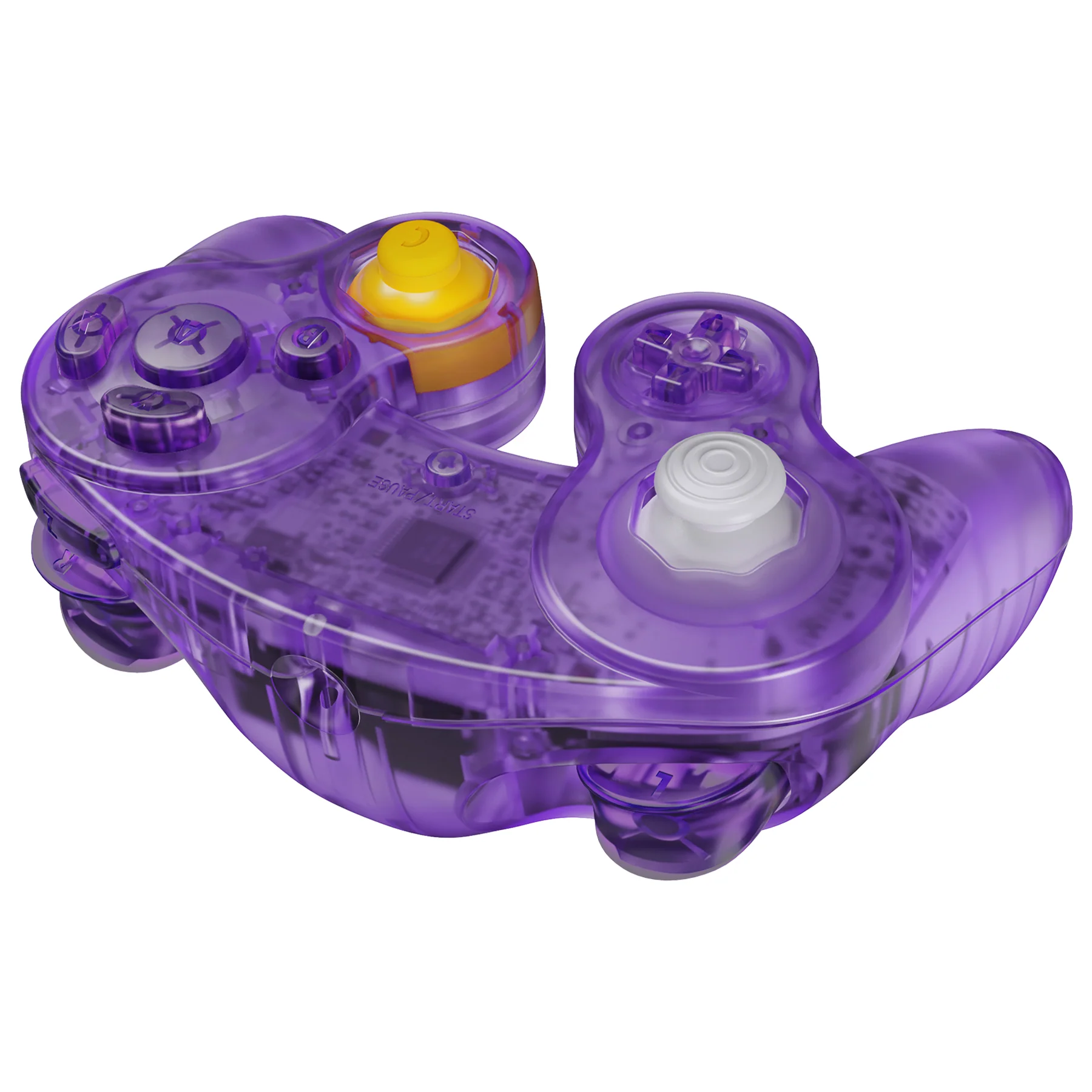 eXtremeRate Replacement Faceplate Backplate with Buttons for Nintendo GameCube Controller NGC - Clear Atomic Purple - Image 8