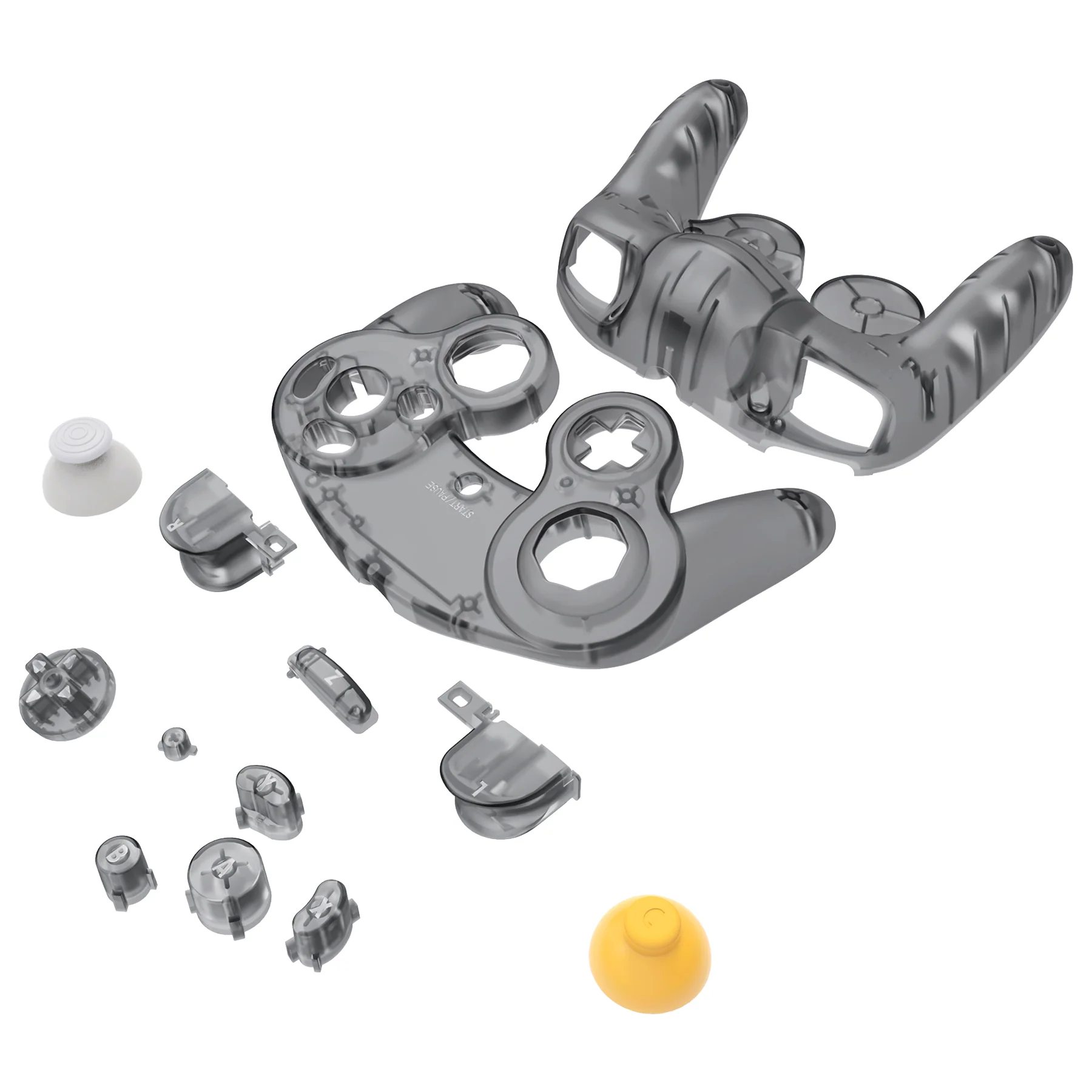 eXtremeRate Replacement Faceplate Backplate with Buttons for Nintendo GameCube Controller NGC - Clear Black - Image 11
