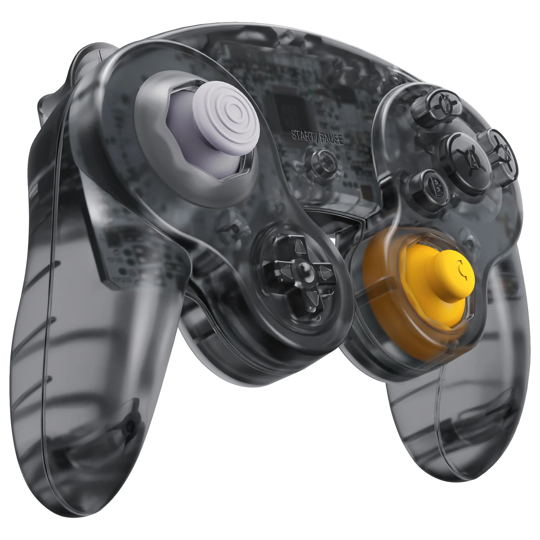 eXtremeRate Replacement Faceplate Backplate with Buttons for Nintendo GameCube Controller NGC - Clear Black - Image 5