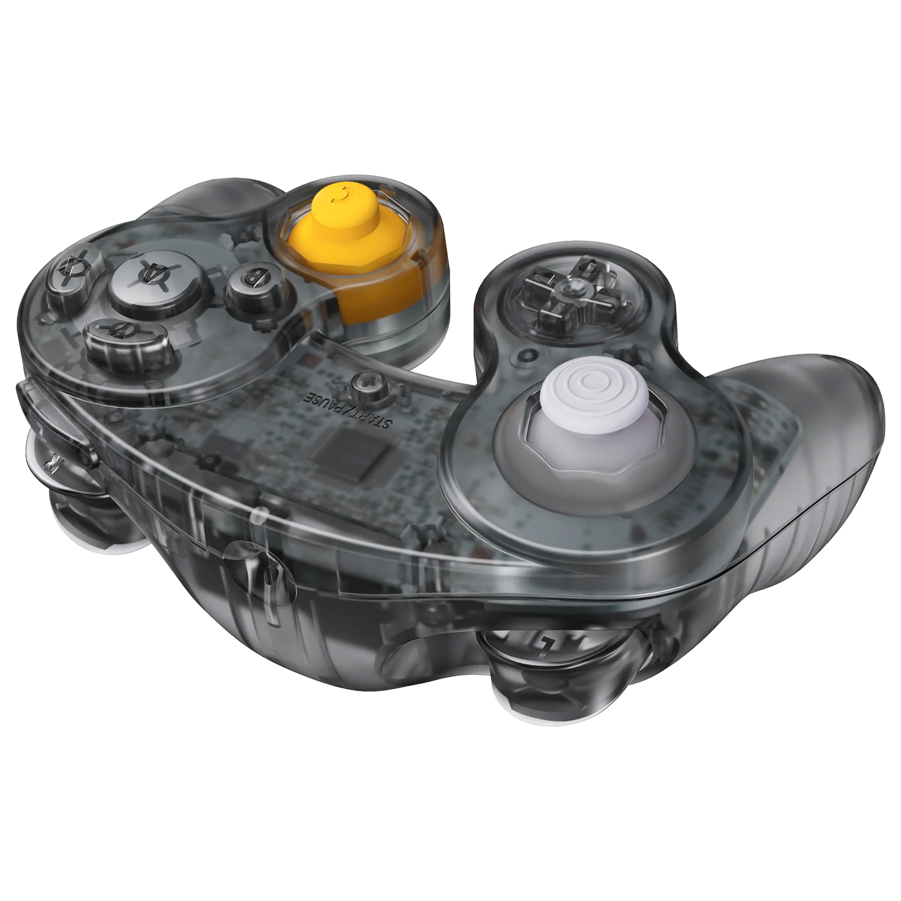 eXtremeRate Replacement Faceplate Backplate with Buttons for Nintendo GameCube Controller NGC - Clear Black - Image 8
