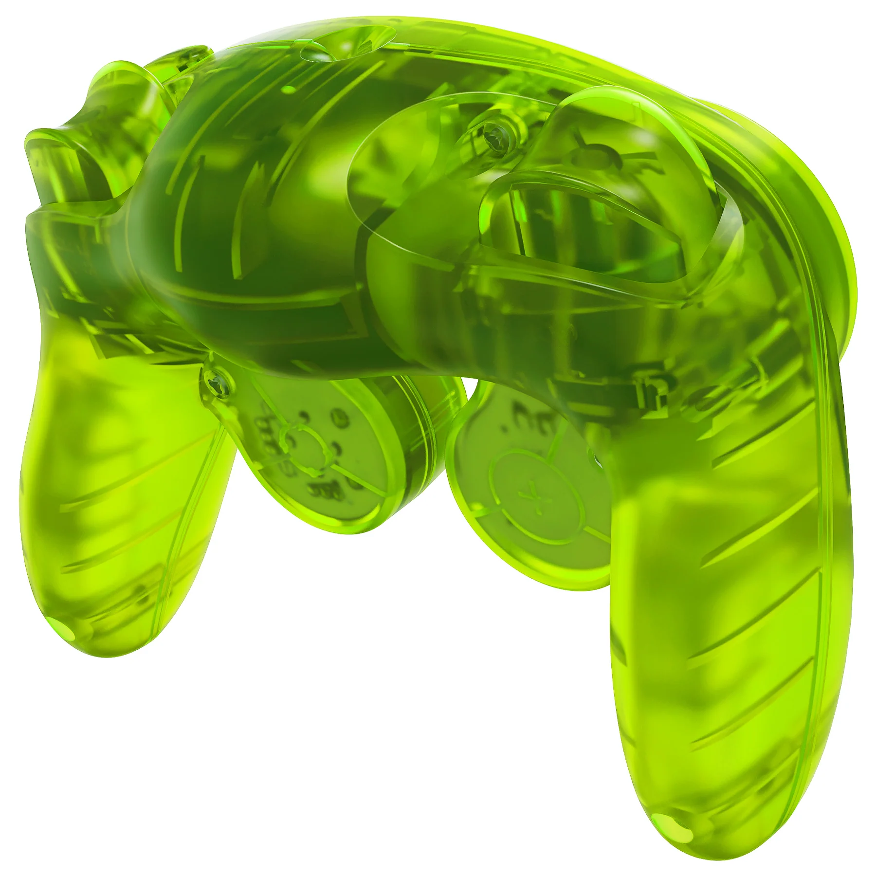eXtremeRate Replacement Faceplate Backplate with Buttons for Nintendo GameCube Controller NGC - Clear Lime Green - Image 6