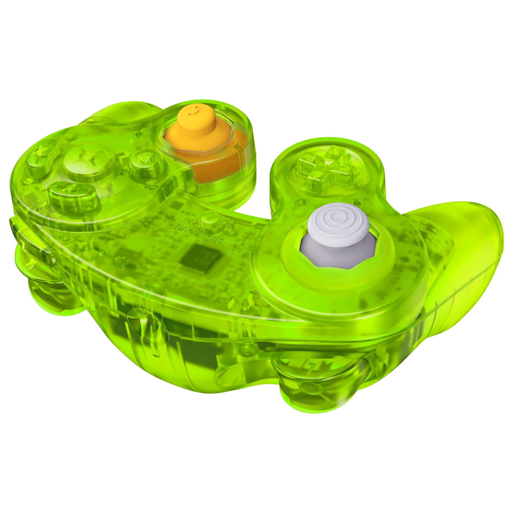 eXtremeRate Replacement Faceplate Backplate with Buttons for Nintendo GameCube Controller NGC - Clear Lime Green - Image 8