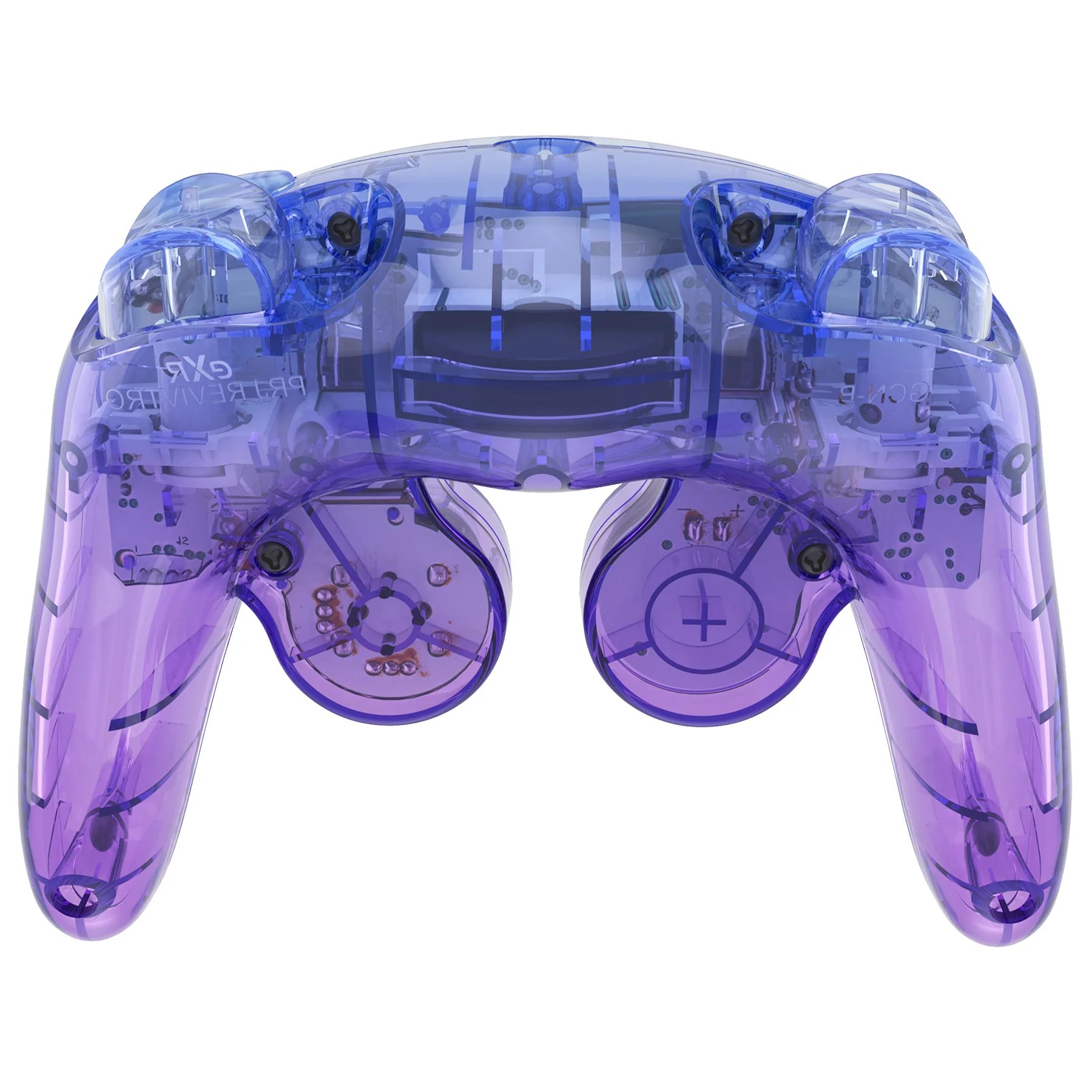 eXtremeRate Replacement Faceplate Backplate with Buttons for Nintendo GameCube Controller NGC - Gradient Translucent Bluebell - Image 7