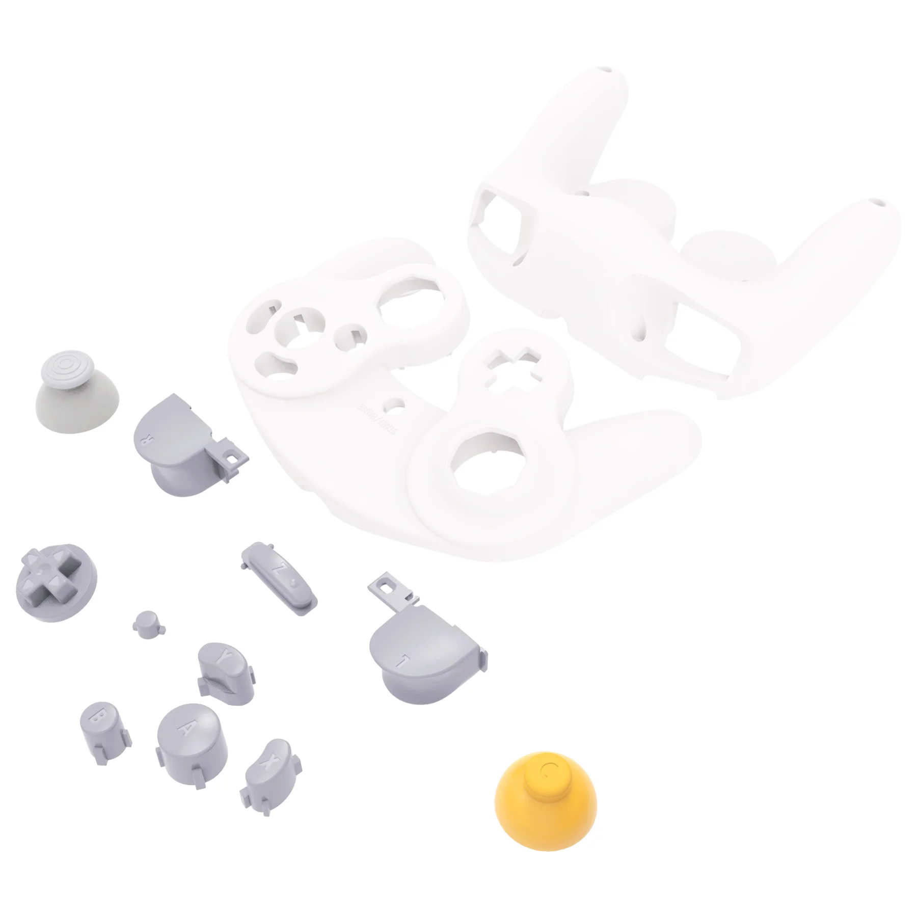 eXtremeRate Replacement Faceplate Backplate with Buttons for Nintendo GameCube Controller NGC - White - Image 11