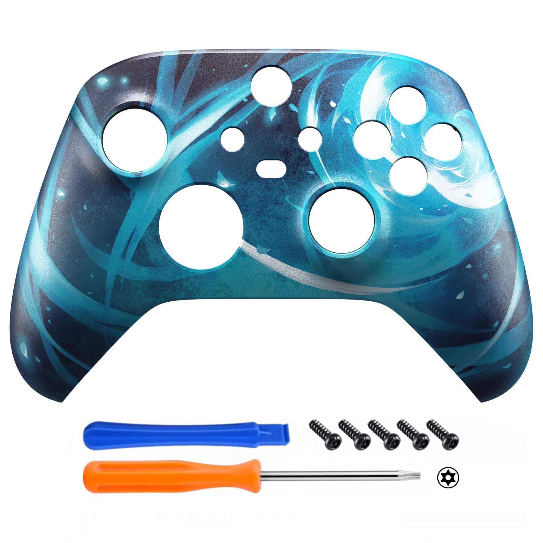 eXtremeRate Replacement Faceplate Front Housing Shell for Xbox Series X & S Controller - Aero Slash Magic - Image 2