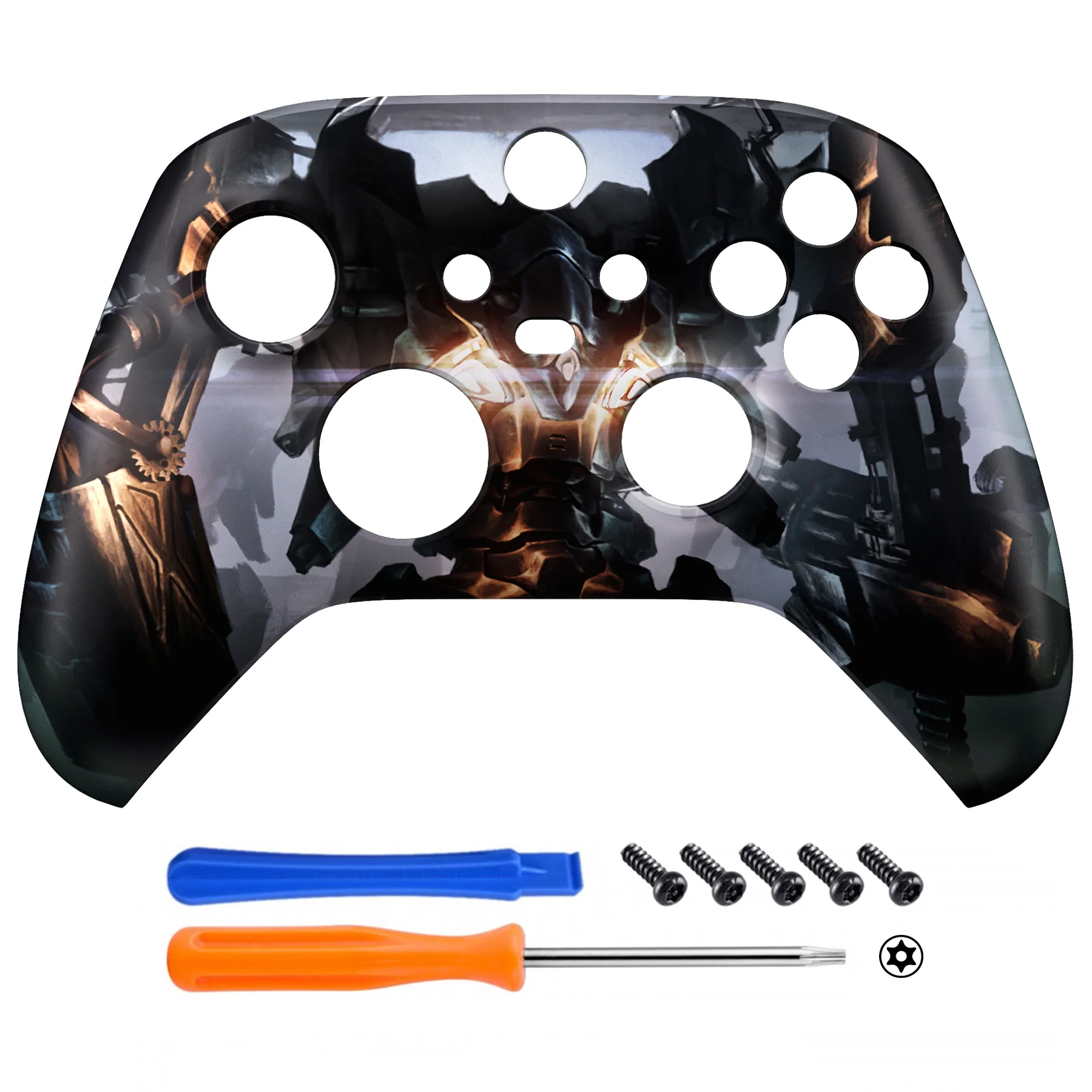eXtremeRate Replacement Faceplate Front Housing Shell for Xbox Series X & S Controller - Armored Mercenary - Image 2