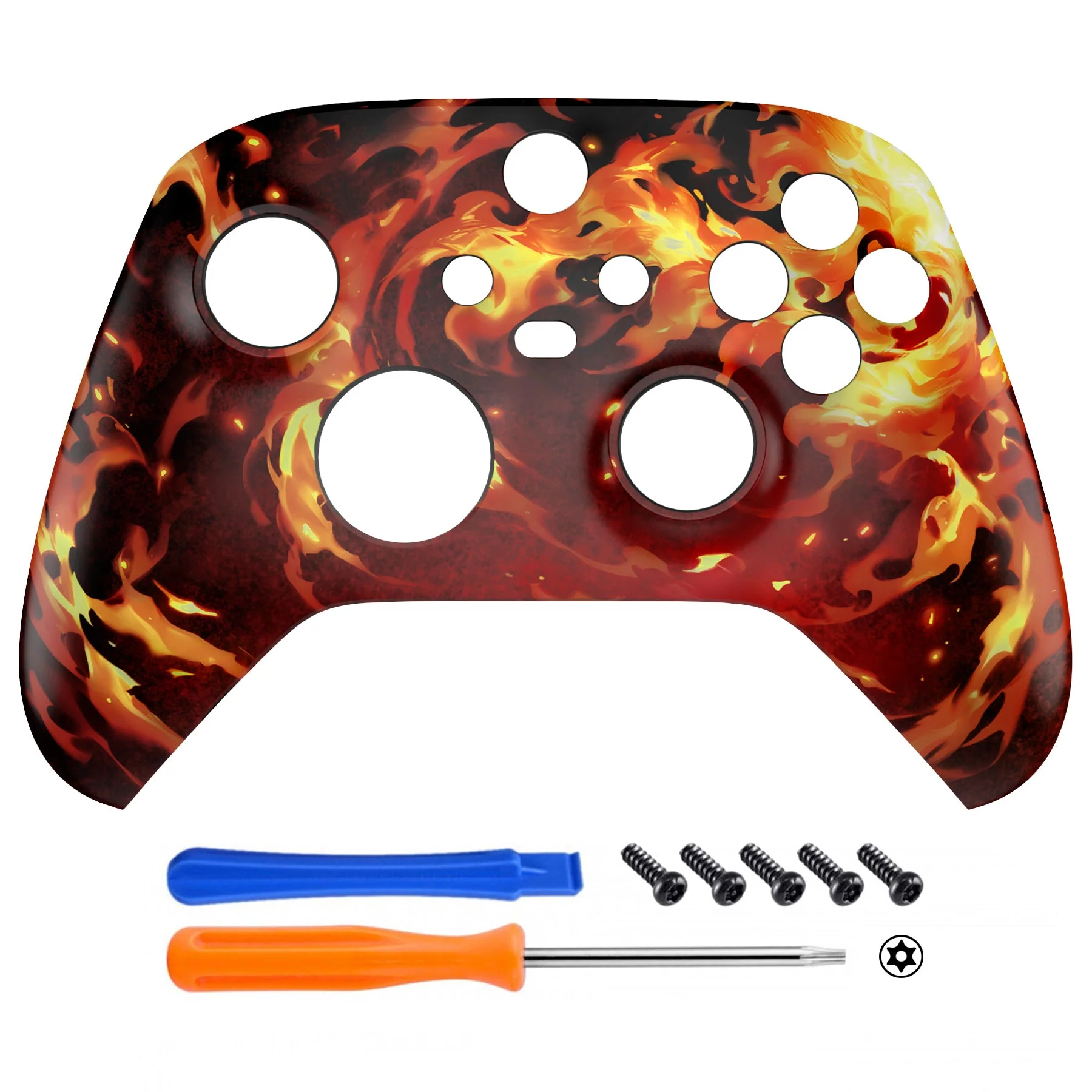 eXtremeRate Replacement Faceplate Front Housing Shell for Xbox Series X & S Controller - Blazing Magic - Image 2