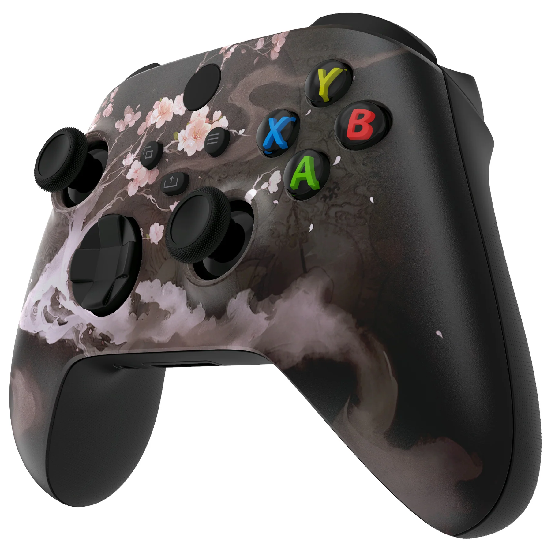eXtremeRate Replacement Faceplate Front Housing Shell for Xbox Series X & S Controller - Blossom In The Darkness - Image 4