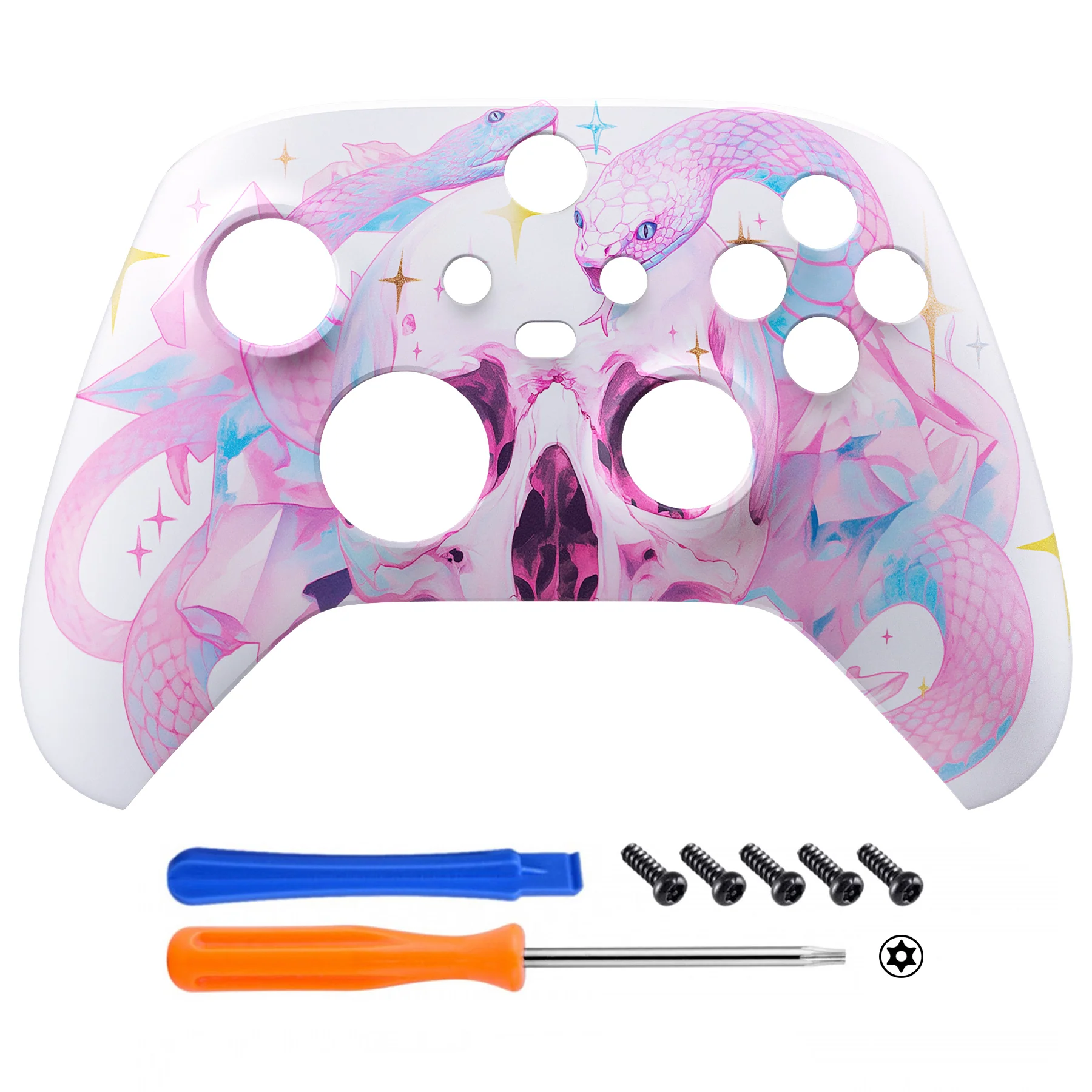 eXtremeRate Replacement Faceplate Front Housing Shell for Xbox Series X & S Controller - Celestial Serpent's Embrace - Image 2