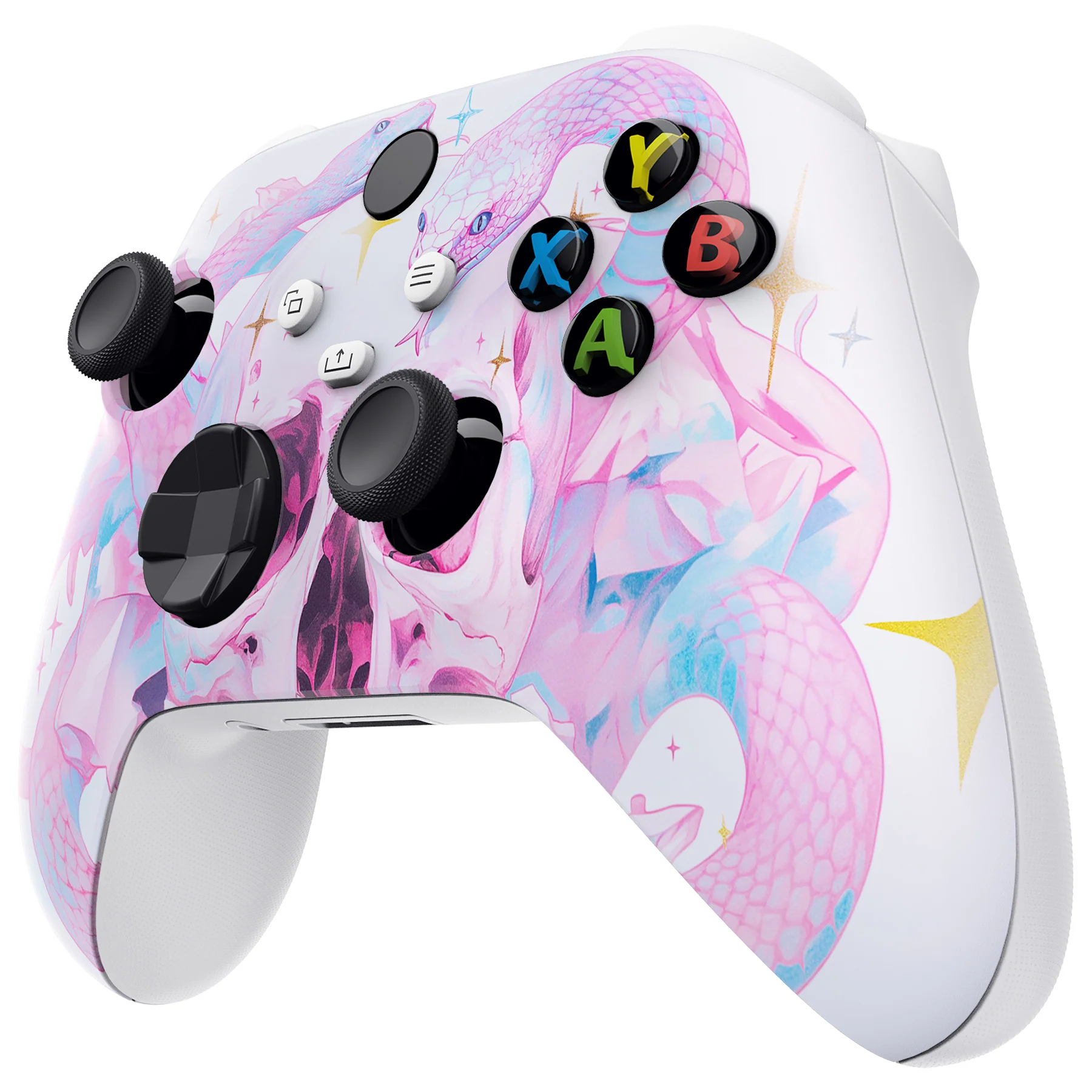 eXtremeRate Replacement Faceplate Front Housing Shell for Xbox Series X & S Controller - Celestial Serpent's Embrace - Image 4