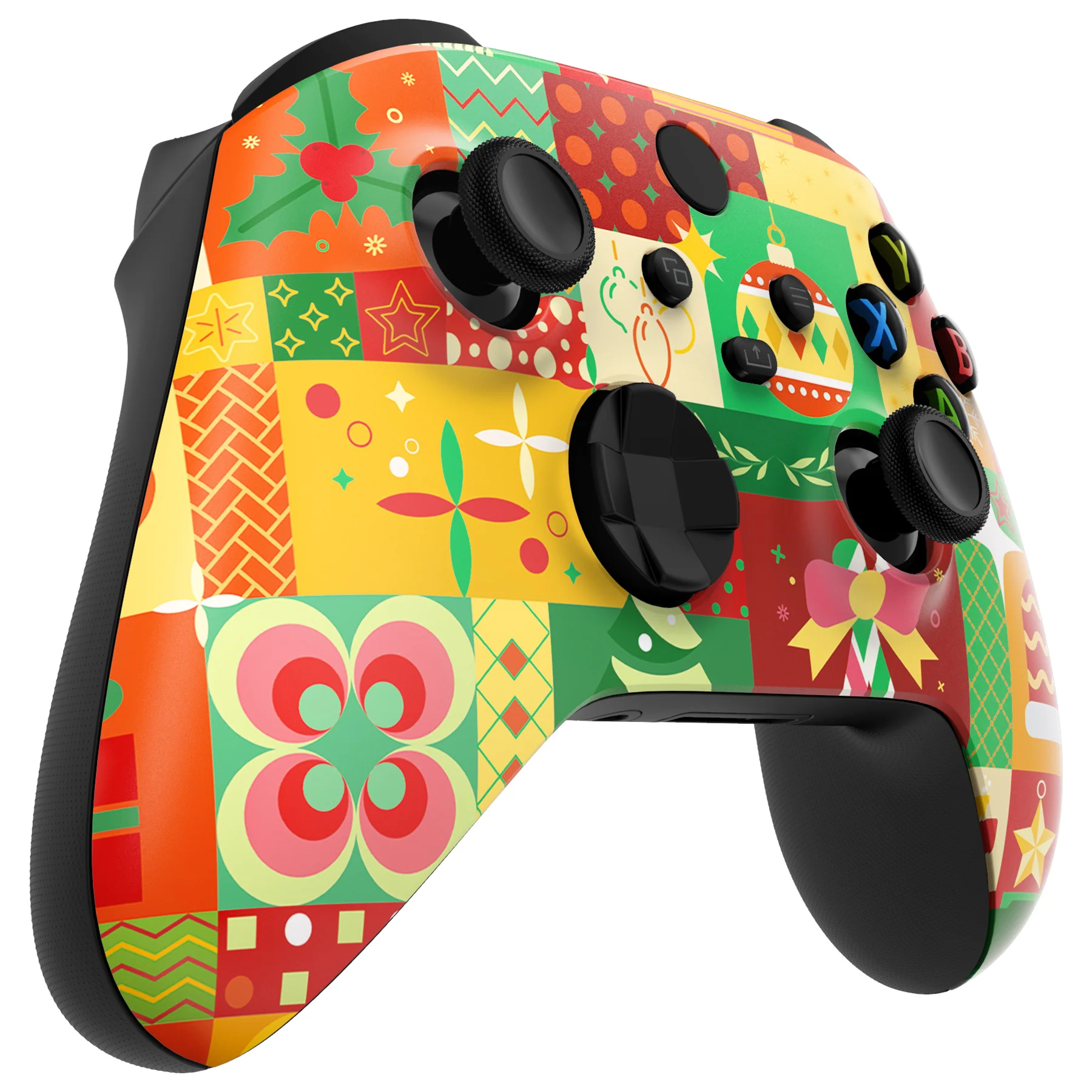 eXtremeRate Replacement Faceplate Front Housing Shell for Xbox Series X & S Controller - Christmas Wrap - Image 5