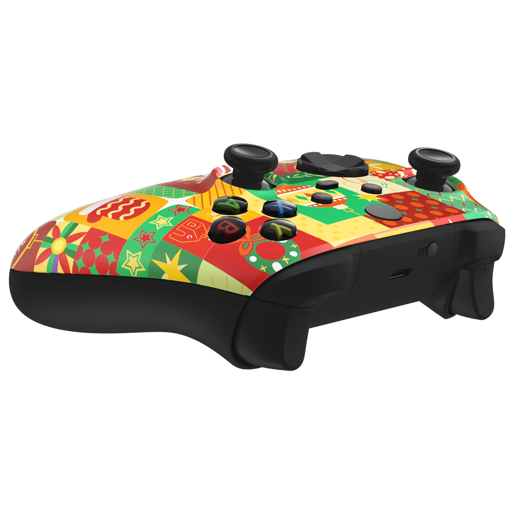 eXtremeRate Replacement Faceplate Front Housing Shell for Xbox Series X & S Controller - Christmas Wrap - Image 6