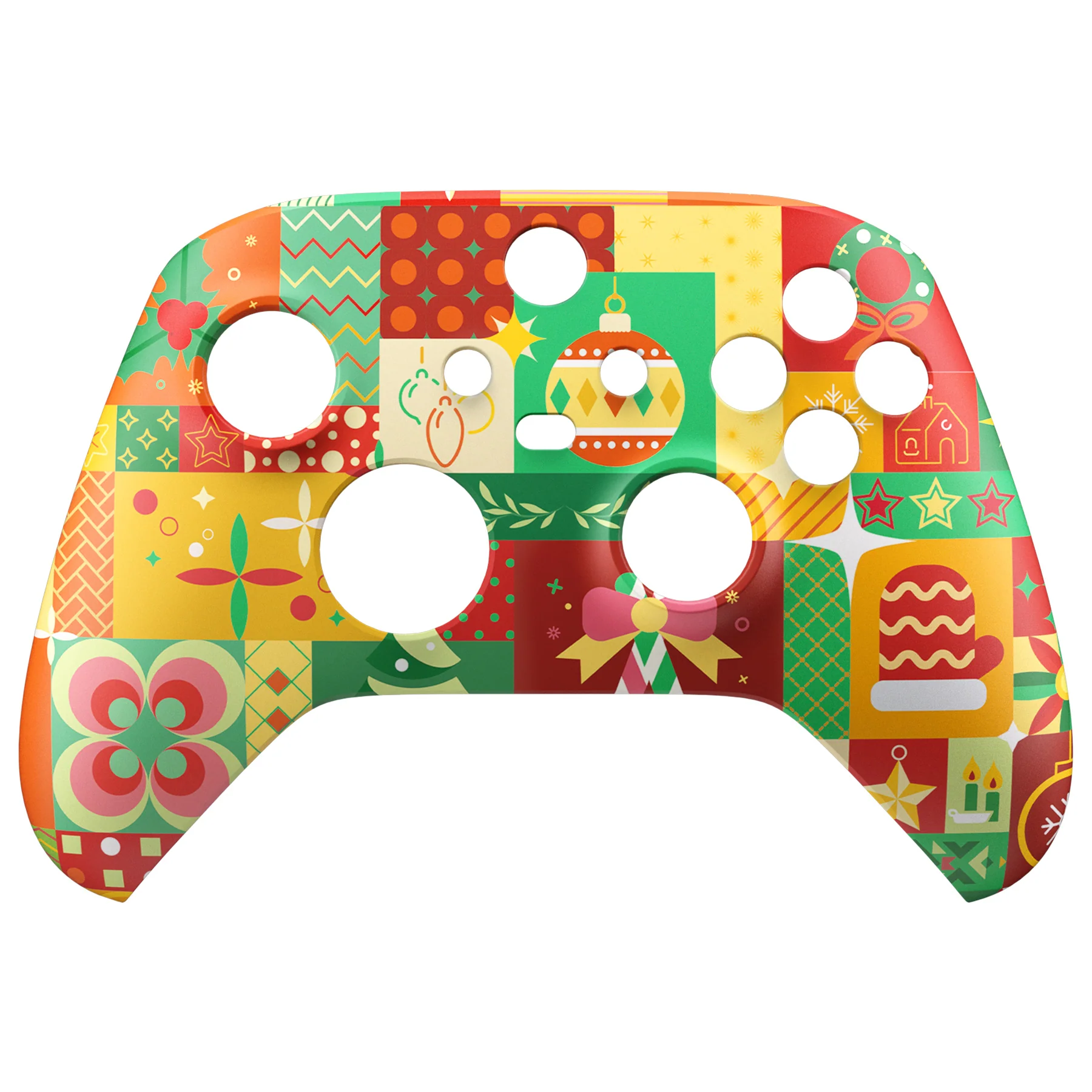 eXtremeRate Replacement Faceplate Front Housing Shell for Xbox Series X & S Controller - Christmas Wrap - Image 7