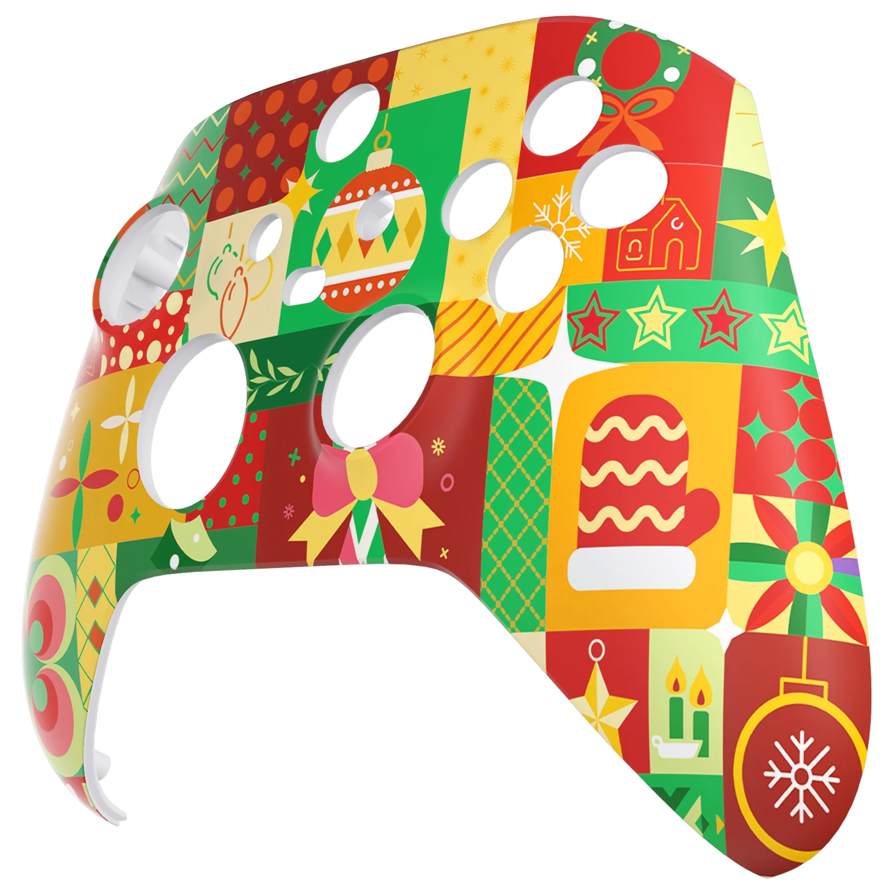 eXtremeRate Replacement Faceplate Front Housing Shell for Xbox Series X & S Controller - Christmas Wrap - Image 8