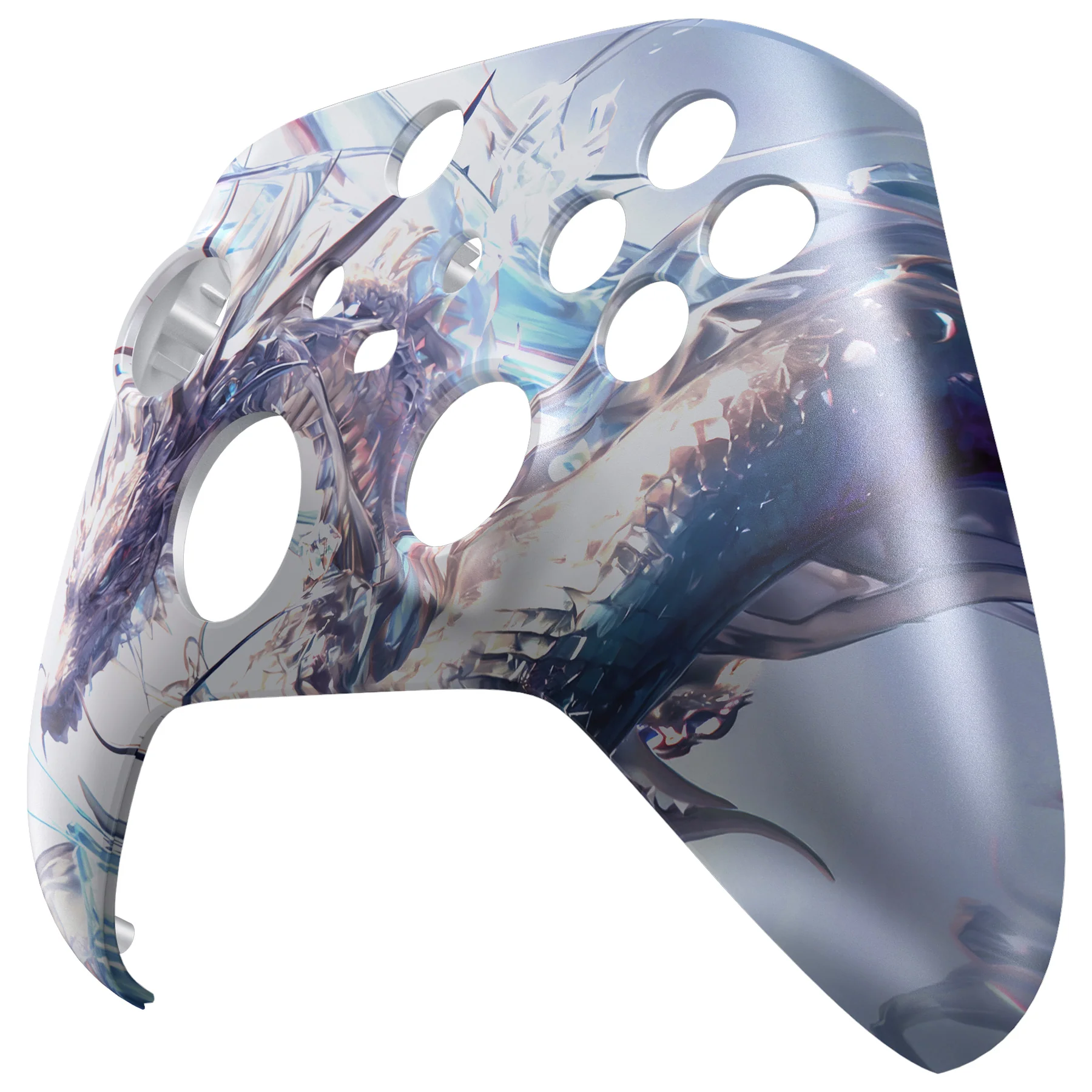 eXtremeRate Replacement Faceplate Front Housing Shell for Xbox Series X & S Controller - Crystal Dragon - Image 8