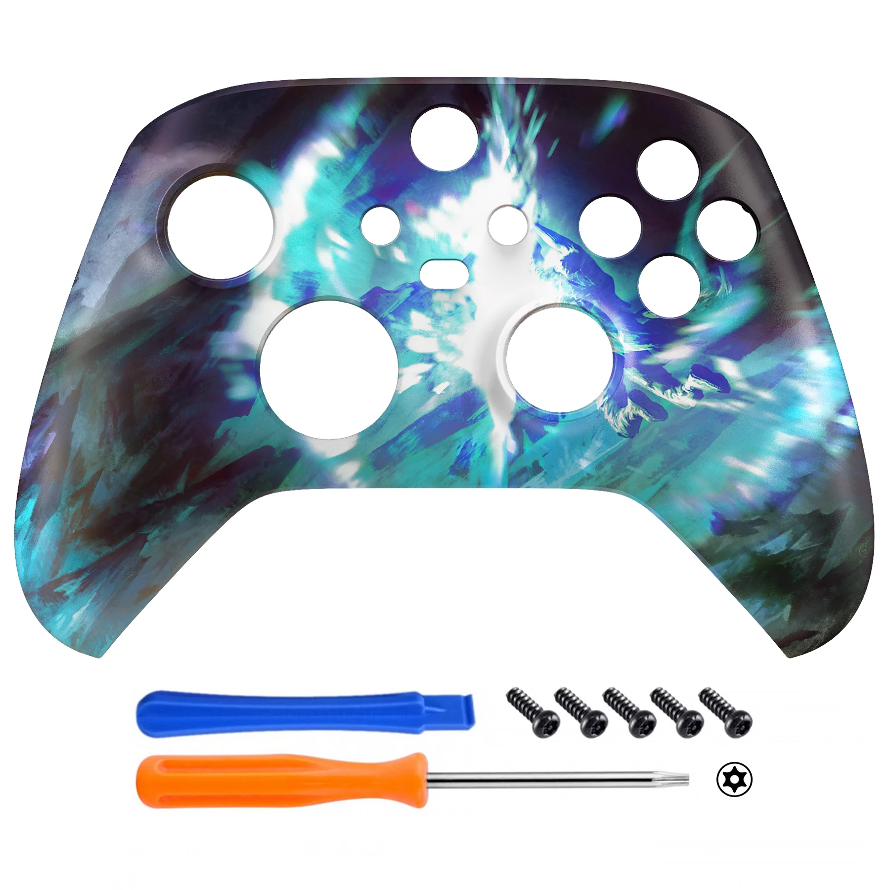 eXtremeRate Replacement Faceplate Front Housing Shell for Xbox Series X & S Controller - Crystal Fantasy - Image 2