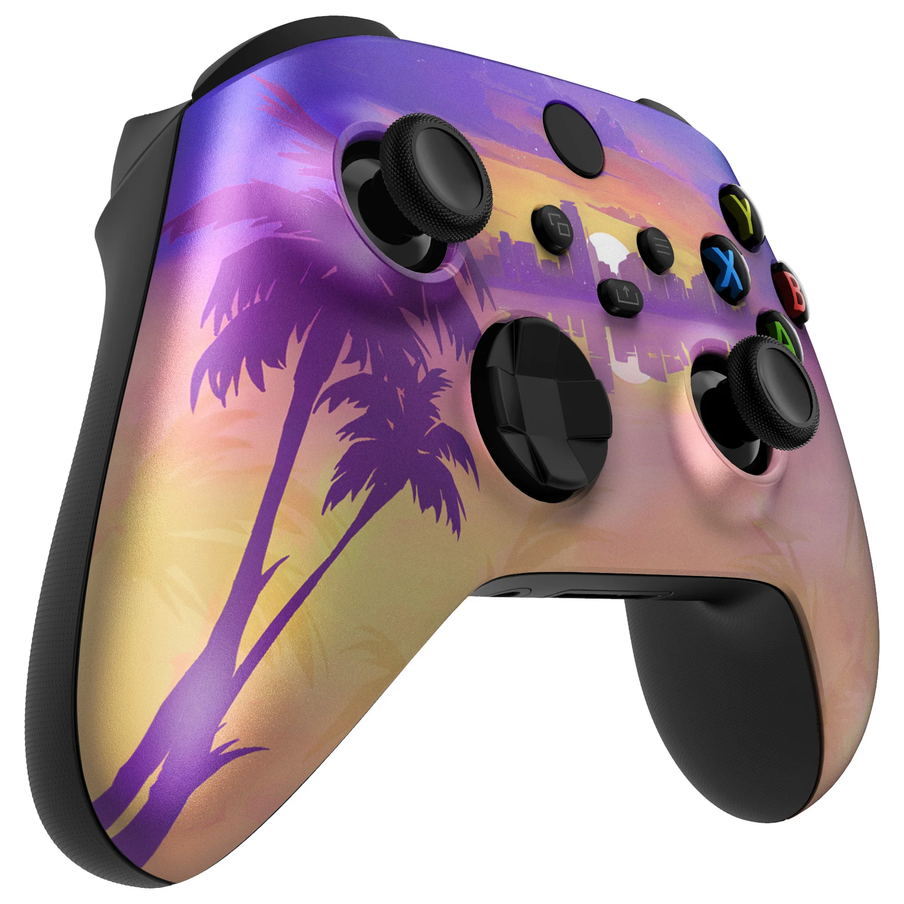 eXtremeRate Replacement Faceplate Front Housing Shell for Xbox Series X & S Controller - Neon Miami - Image 5