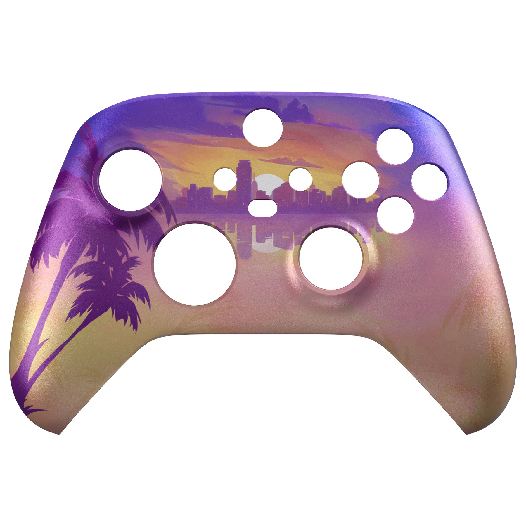 eXtremeRate Replacement Faceplate Front Housing Shell for Xbox Series X & S Controller - Neon Miami - Image 7