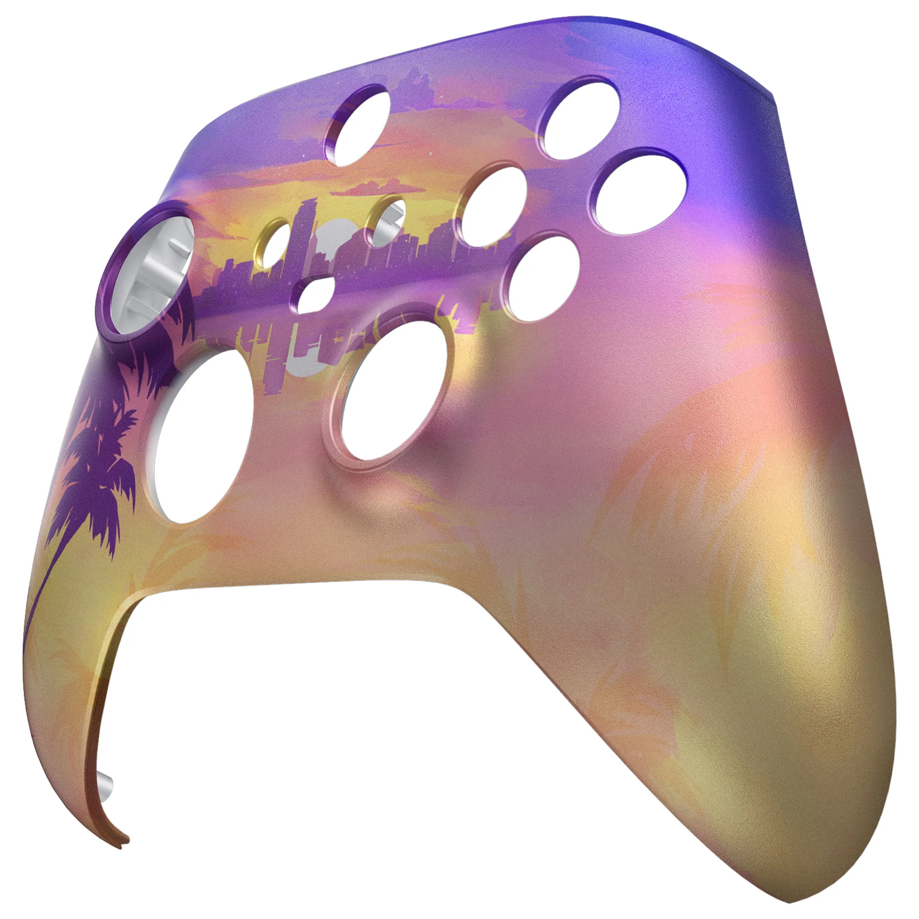 eXtremeRate Replacement Faceplate Front Housing Shell for Xbox Series X & S Controller - Neon Miami - Image 8
