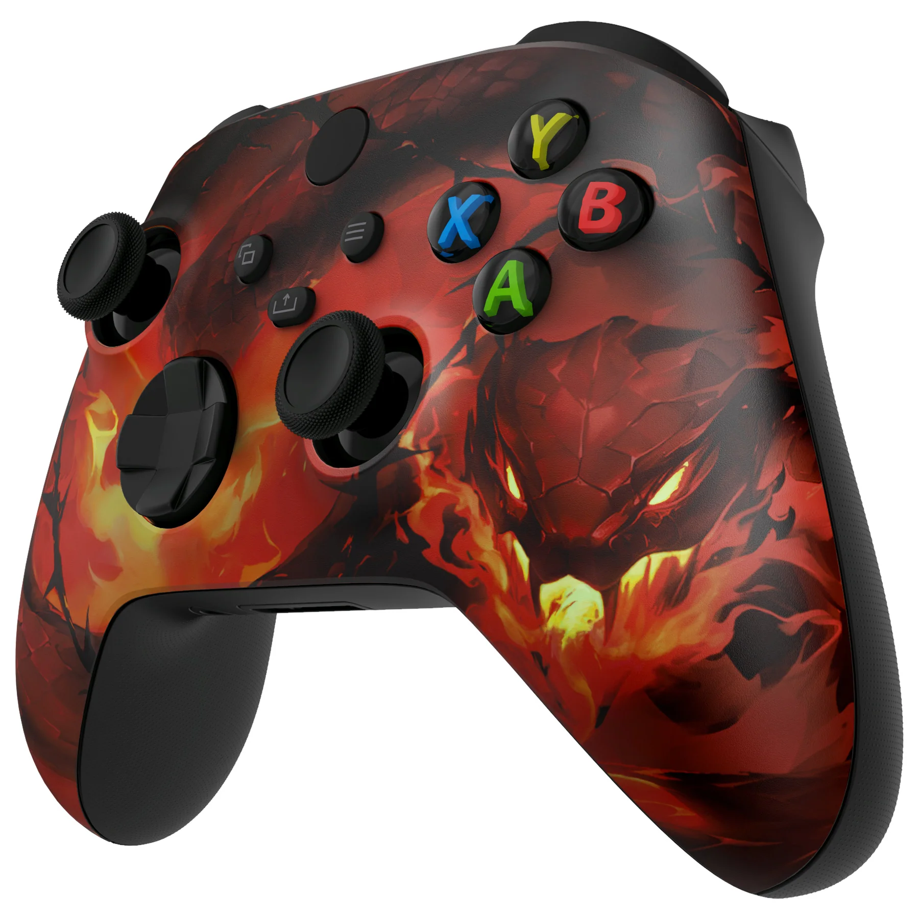 eXtremeRate Replacement Faceplate Front Housing Shell for Xbox Series X & S Controller - Purgatory Fire Serpent - Image 4
