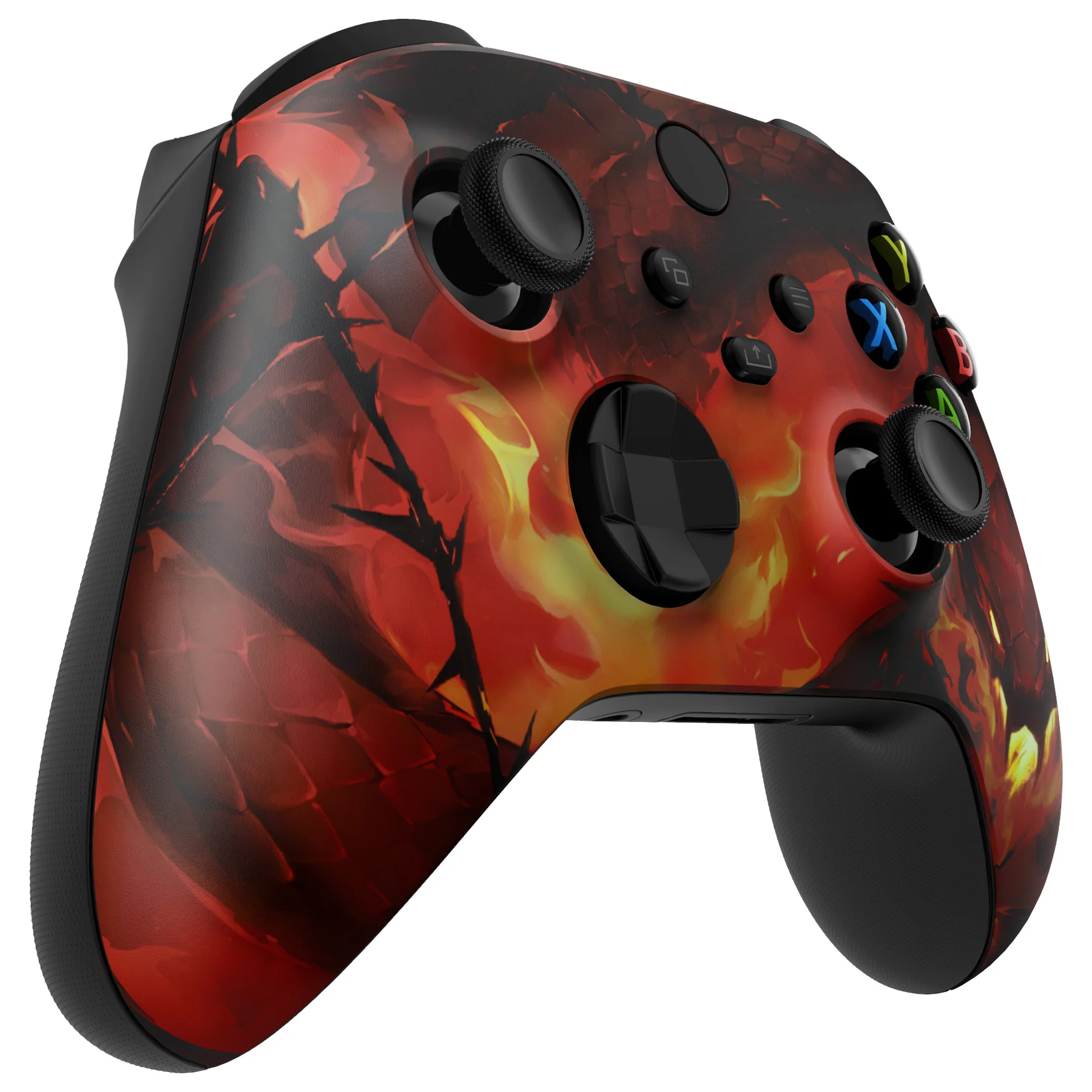 eXtremeRate Replacement Faceplate Front Housing Shell for Xbox Series X & S Controller - Purgatory Fire Serpent - Image 5