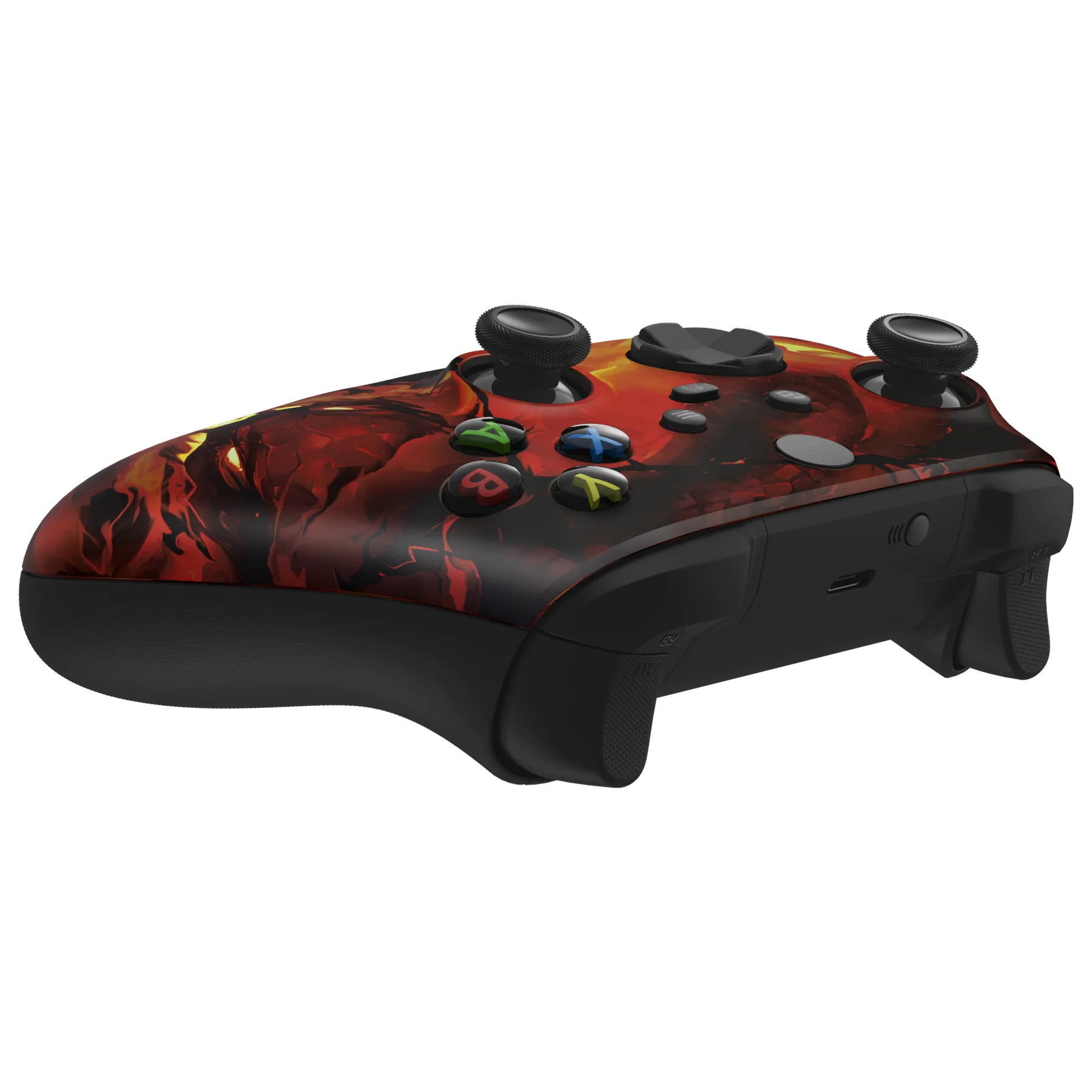 eXtremeRate Replacement Faceplate Front Housing Shell for Xbox Series X & S Controller - Purgatory Fire Serpent - Image 6