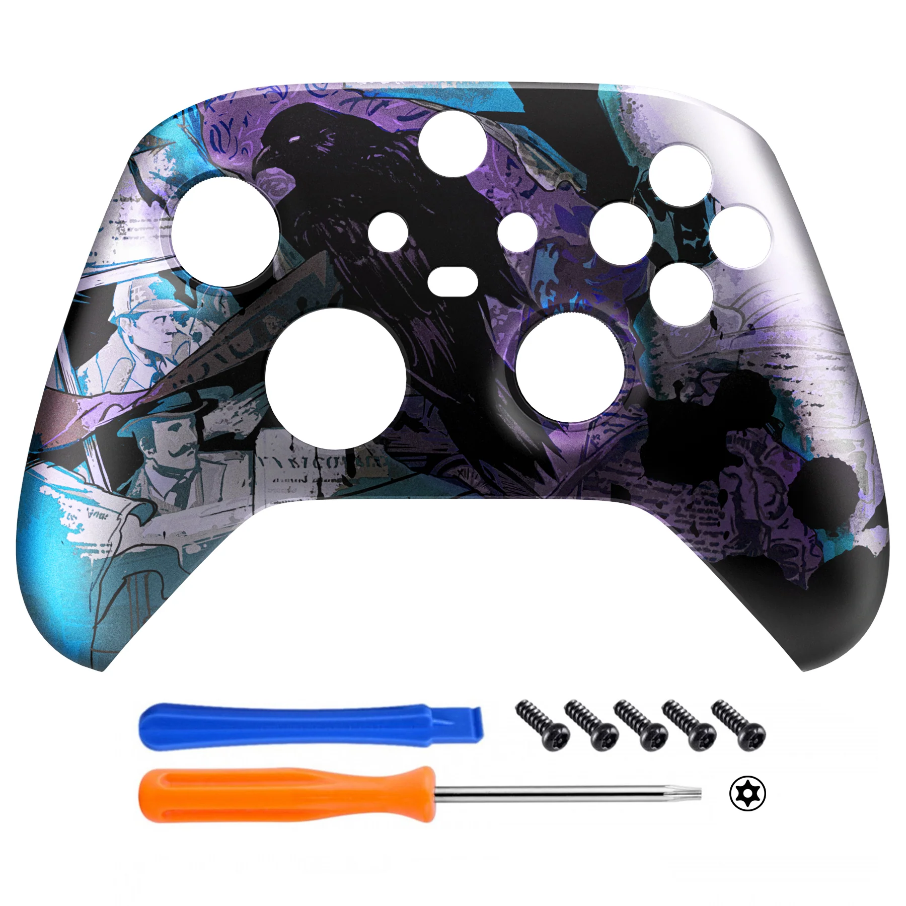 eXtremeRate Replacement Faceplate Front Housing Shell for Xbox Series X & S Controller - The Great Detective - Image 2