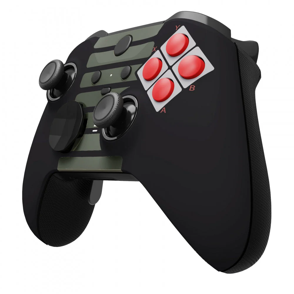 eXtremeRate Replacement Front Housing Shell Case with Accent Rings for Xbox One Elite Series 2 & Elite 2 Core Controller (Model 1797) - Classic NES Style - Image 5