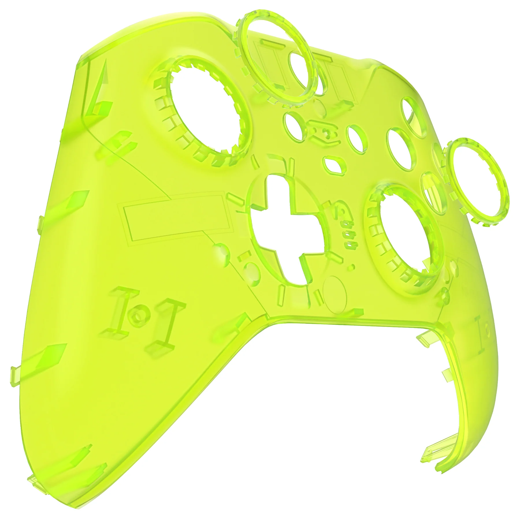 eXtremeRate Replacement Front Housing Shell Case with Accent Rings for Xbox One Elite Series 2 & Elite 2 Core Controller (Model 1797) - Clear Lime Green - Image 10