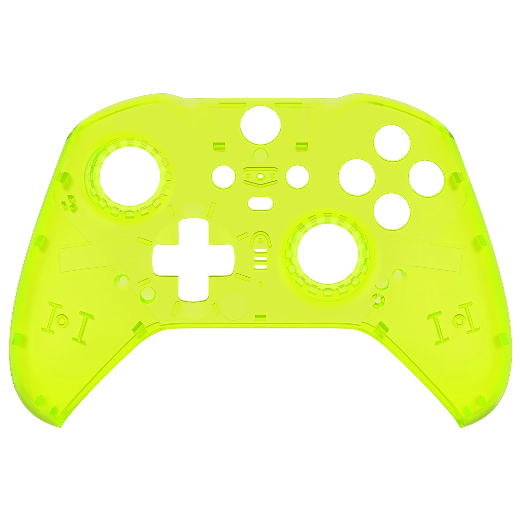 eXtremeRate Replacement Front Housing Shell Case with Accent Rings for Xbox One Elite Series 2 & Elite 2 Core Controller (Model 1797) - Clear Lime Green - Image 8