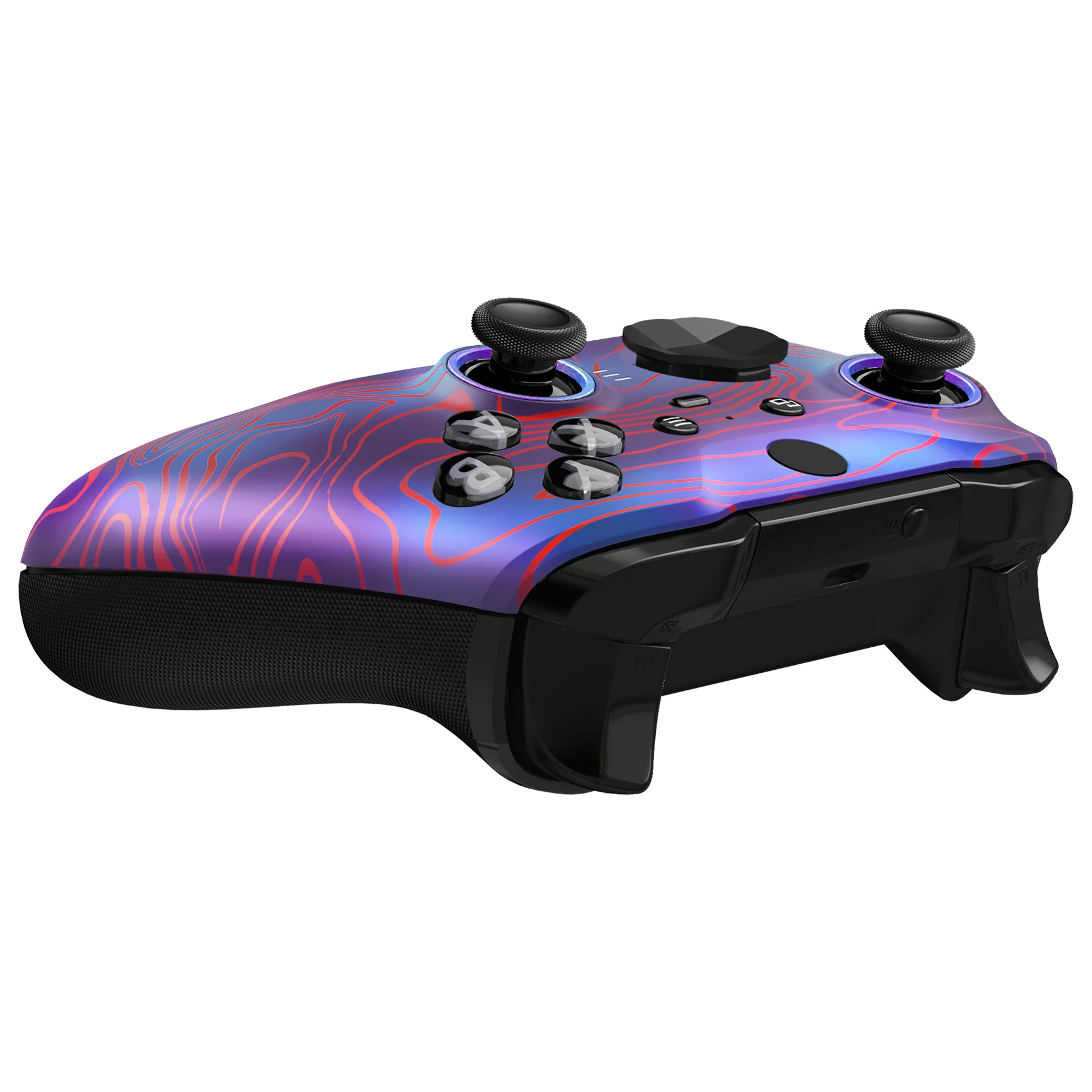 eXtremeRate Replacement Front Housing Shell Case with Accent Rings for Xbox One Elite Series 2 & Elite 2 Core Controller (Model 1797) - Damascuscamo - Image 7