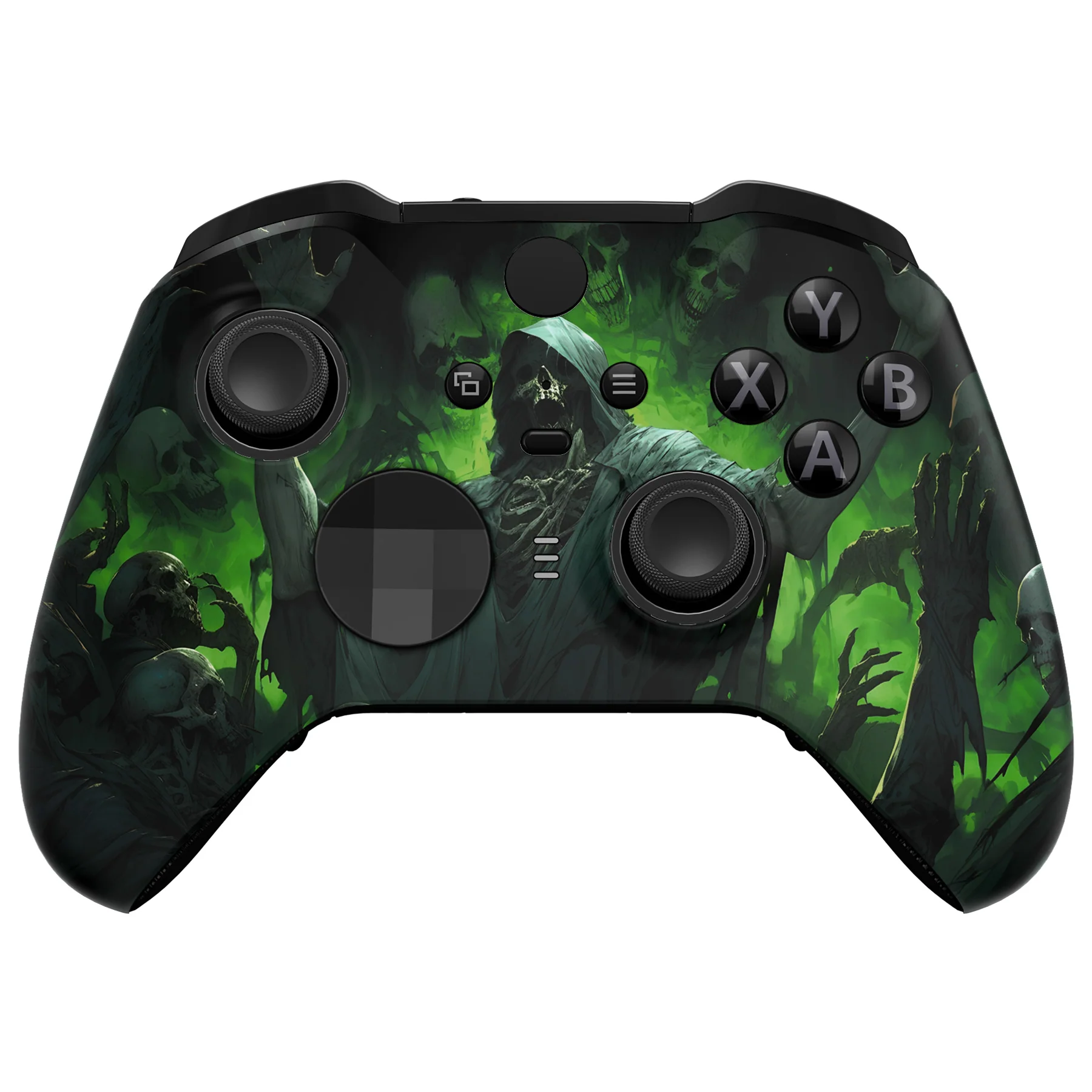 eXtremeRate Replacement Front Housing Shell Case with Accent Rings for Xbox One Elite Series 2 & Elite 2 Core Controller (Model 1797) - Dark Carnival - Image 2