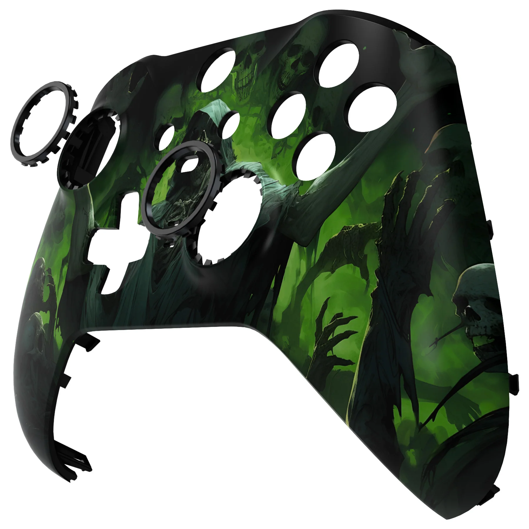 eXtremeRate Replacement Front Housing Shell Case with Accent Rings for Xbox One Elite Series 2 & Elite 2 Core Controller (Model 1797) - Dark Carnival - Image 9