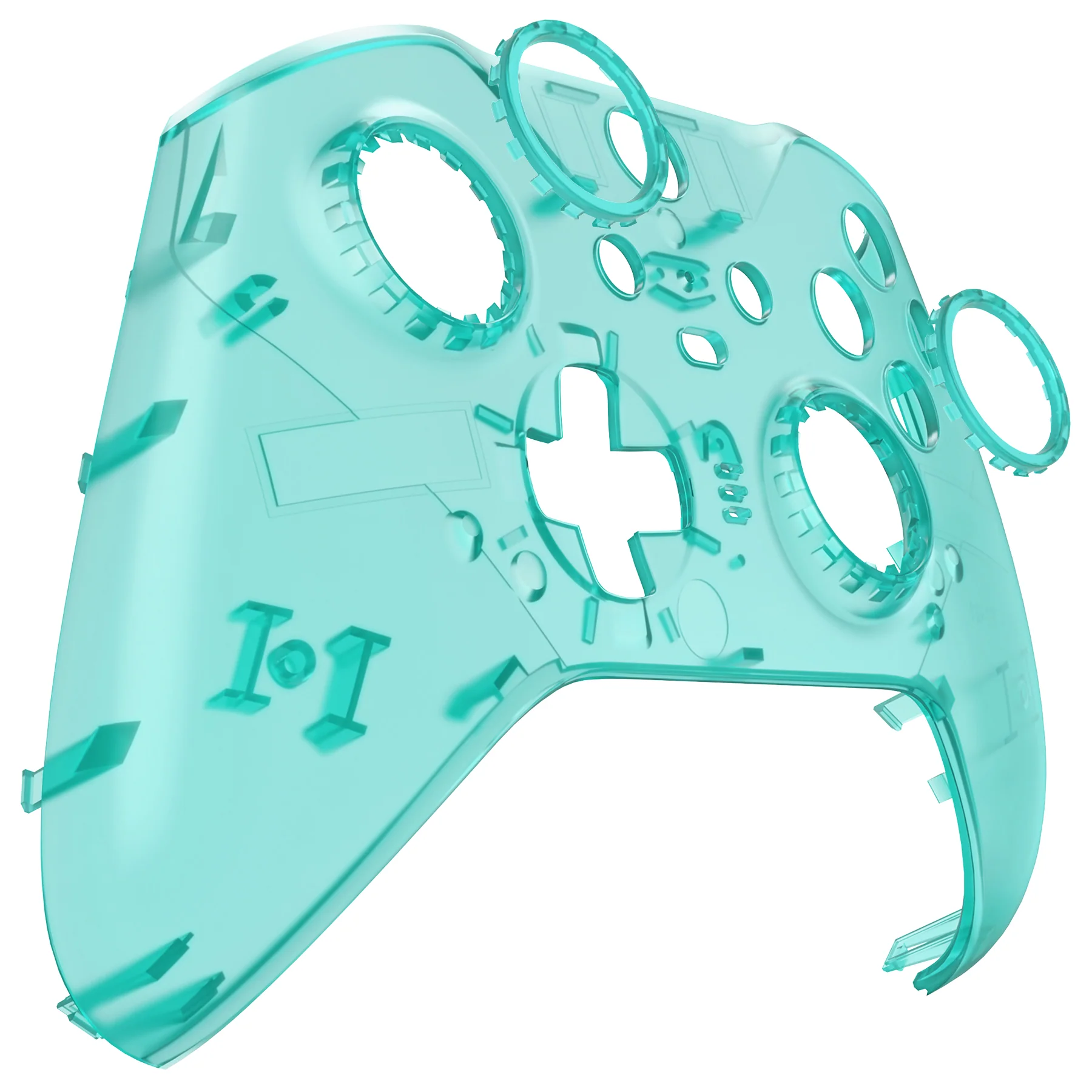 eXtremeRate Replacement Front Housing Shell Case with Accent Rings for Xbox One Elite Series 2 & Elite 2 Core Controller (Model 1797) - Emerald Green - Image 10
