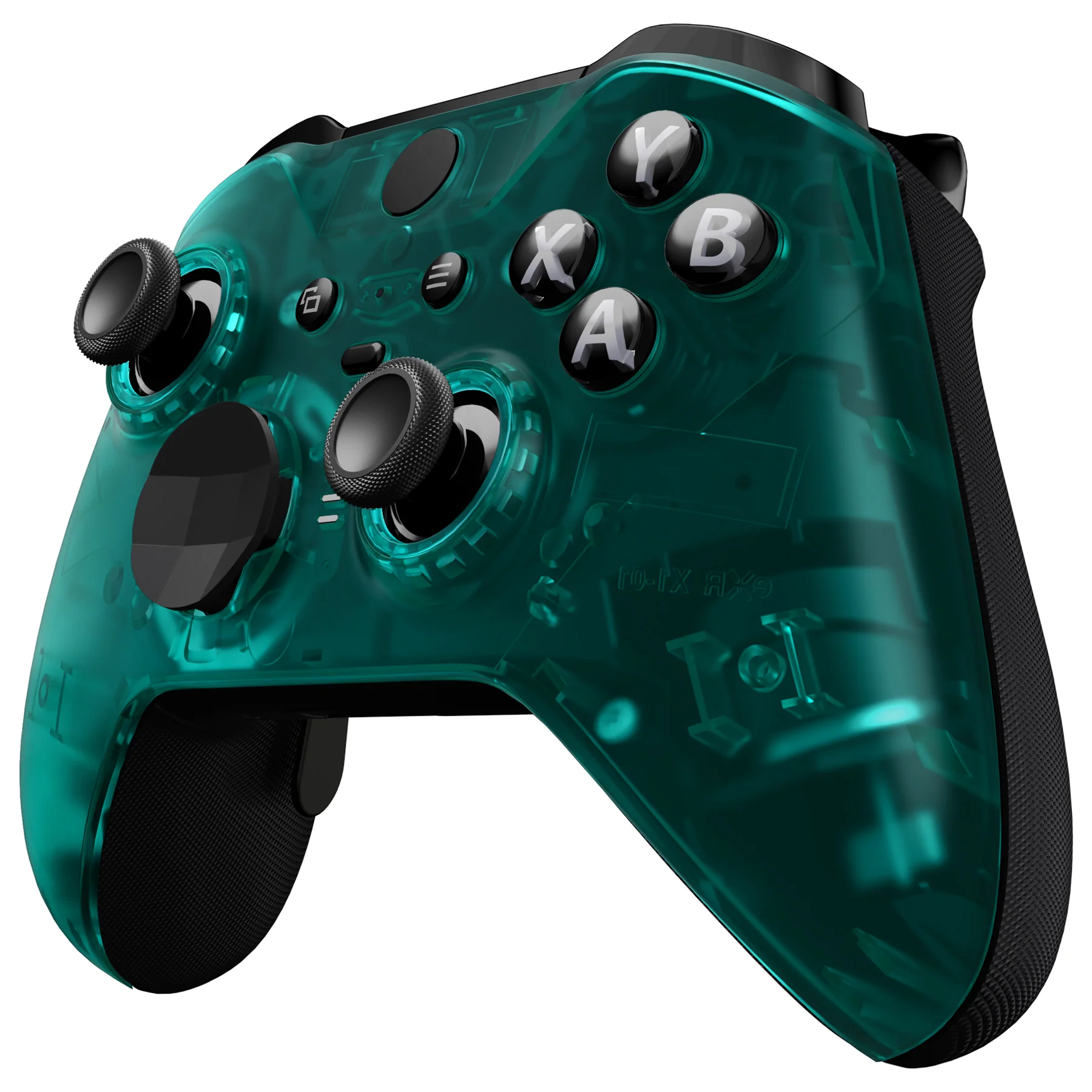 eXtremeRate Replacement Front Housing Shell Case with Accent Rings for Xbox One Elite Series 2 & Elite 2 Core Controller (Model 1797) - Emerald Green - Image 5