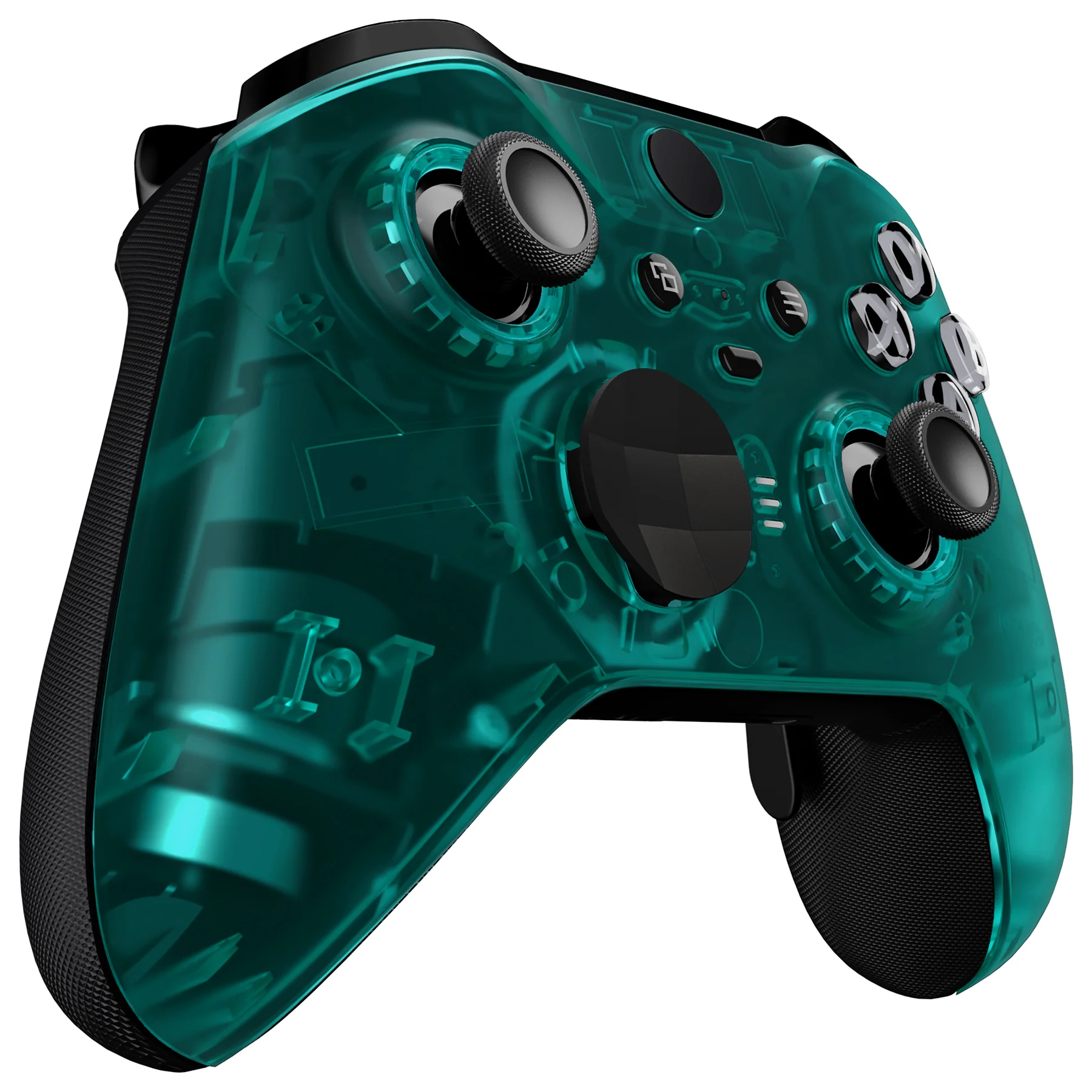 eXtremeRate Replacement Front Housing Shell Case with Accent Rings for Xbox One Elite Series 2 & Elite 2 Core Controller (Model 1797) - Emerald Green - Image 6