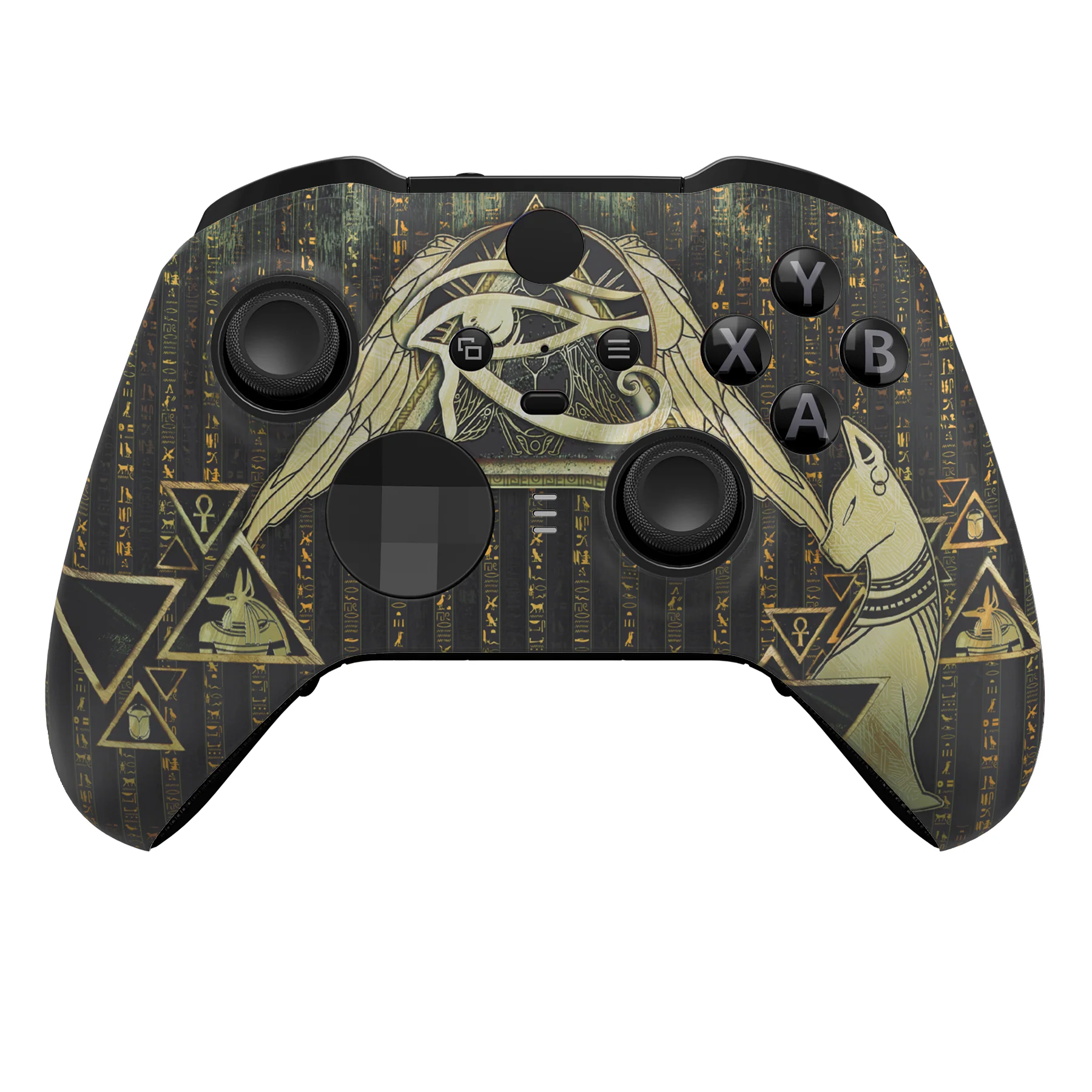 eXtremeRate Replacement Front Housing Shell Case with Accent Rings for Xbox One Elite Series 2 & Elite 2 Core Controller (Model 1797) - Eye of Providence Pyramid - Image 2