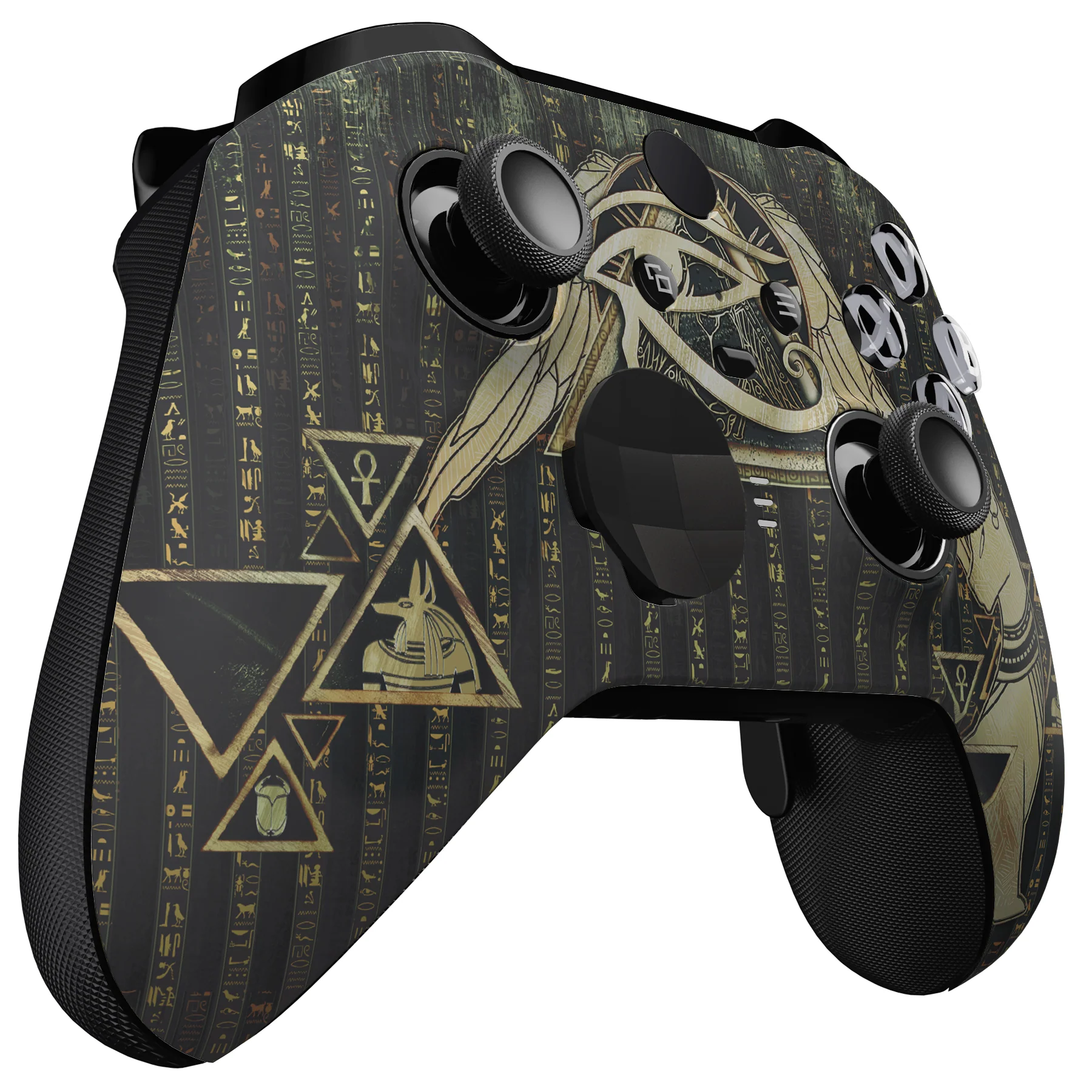 eXtremeRate Replacement Front Housing Shell Case with Accent Rings for Xbox One Elite Series 2 & Elite 2 Core Controller (Model 1797) - Eye of Providence Pyramid - Image 6
