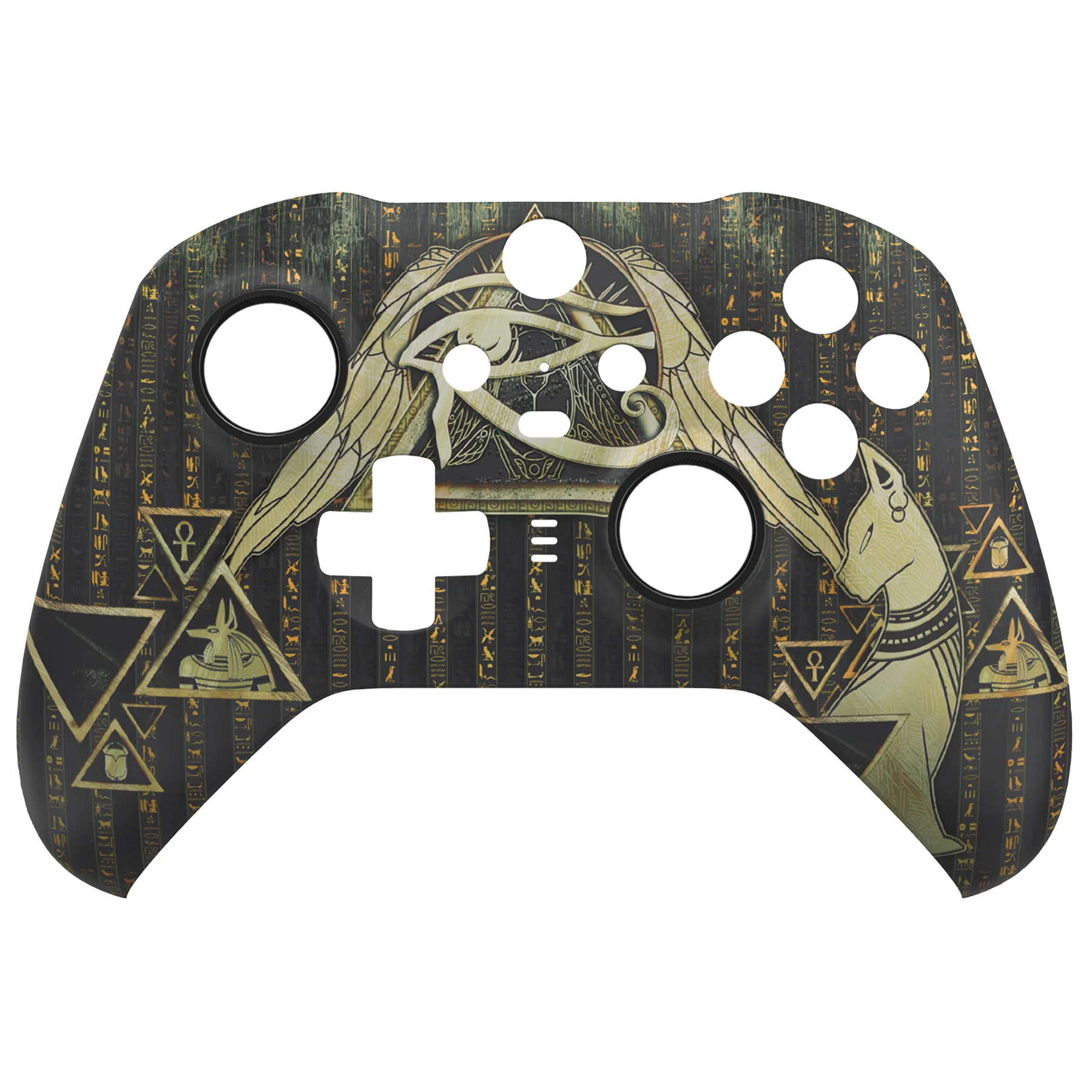 eXtremeRate Replacement Front Housing Shell Case with Accent Rings for Xbox One Elite Series 2 & Elite 2 Core Controller (Model 1797) - Eye of Providence Pyramid - Image 8