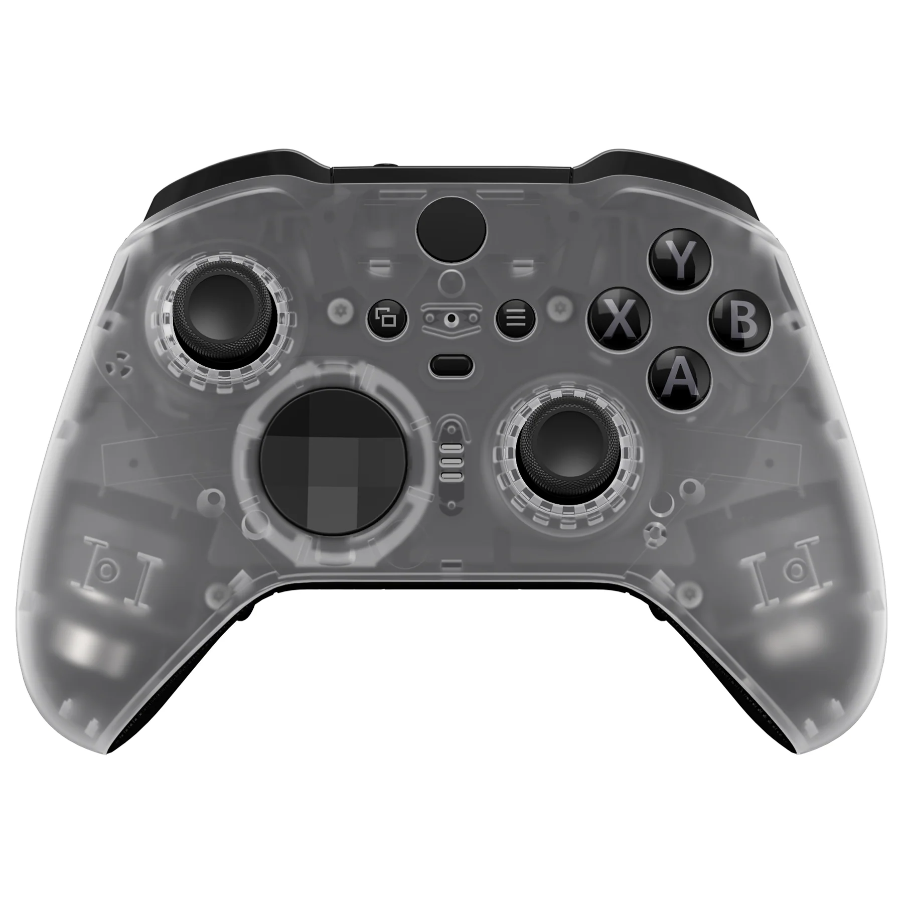eXtremeRate Replacement Front Housing Shell Case with Accent Rings for Xbox One Elite Series 2 & Elite 2 Core Controller (Model 1797) - Glow in Dark - Green - Image 7