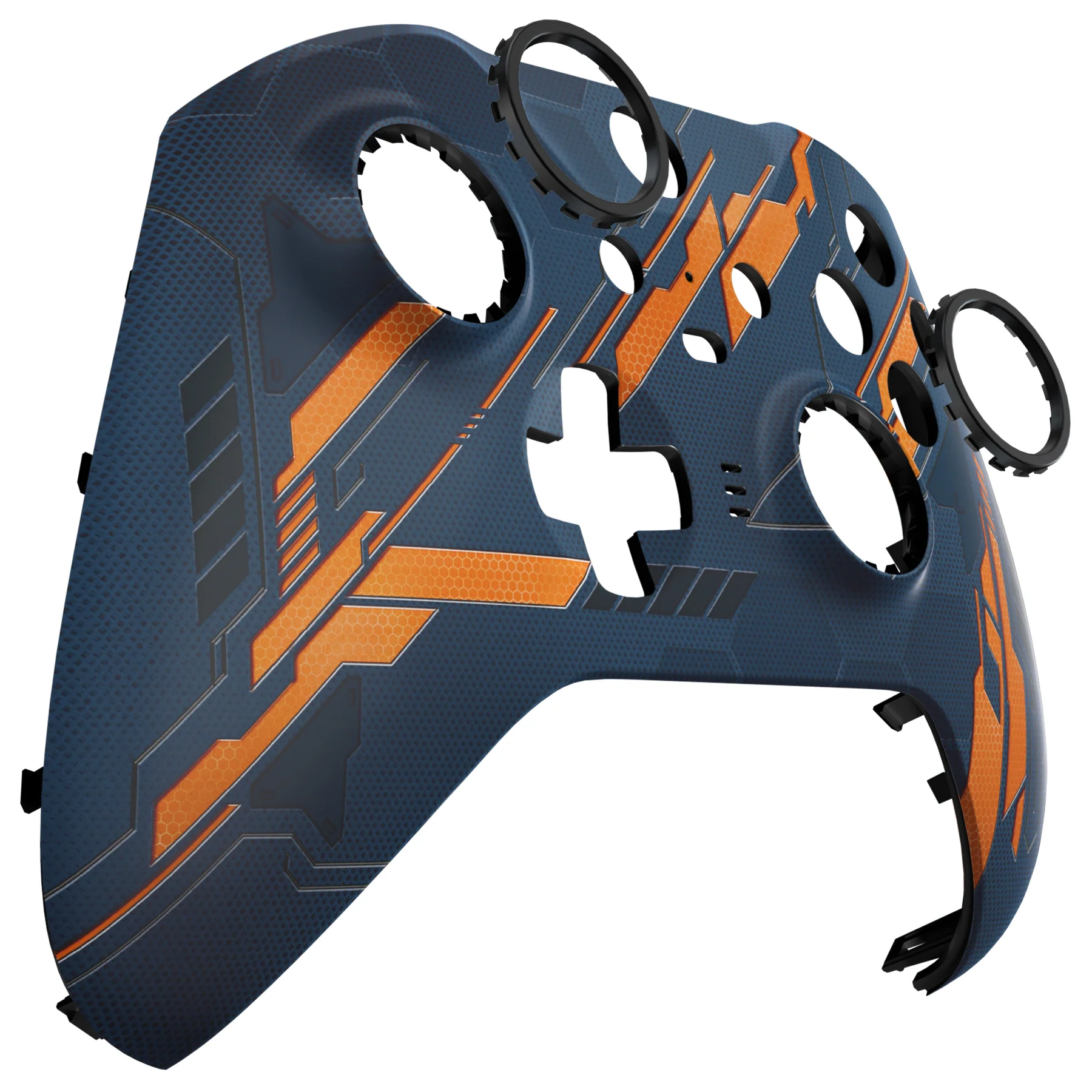 eXtremeRate Replacement Front Housing Shell Case with Accent Rings for Xbox One Elite Series 2 & Elite 2 Core Controller (Model 1797) - Glow in Dark Mecha - Yellow - Image 13