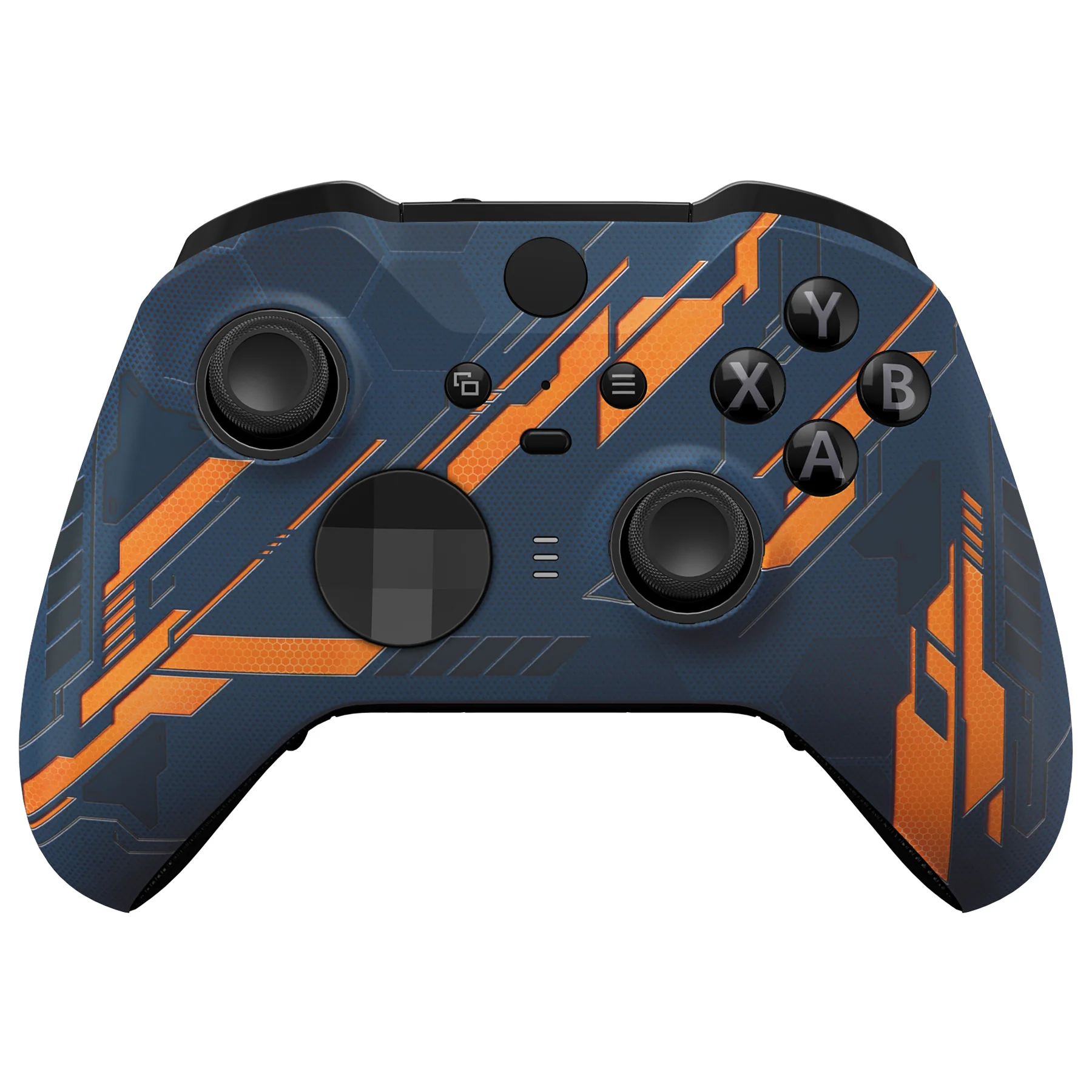 eXtremeRate Replacement Front Housing Shell Case with Accent Rings for Xbox One Elite Series 2 & Elite 2 Core Controller (Model 1797) - Glow in Dark Mecha - Yellow - Image 2