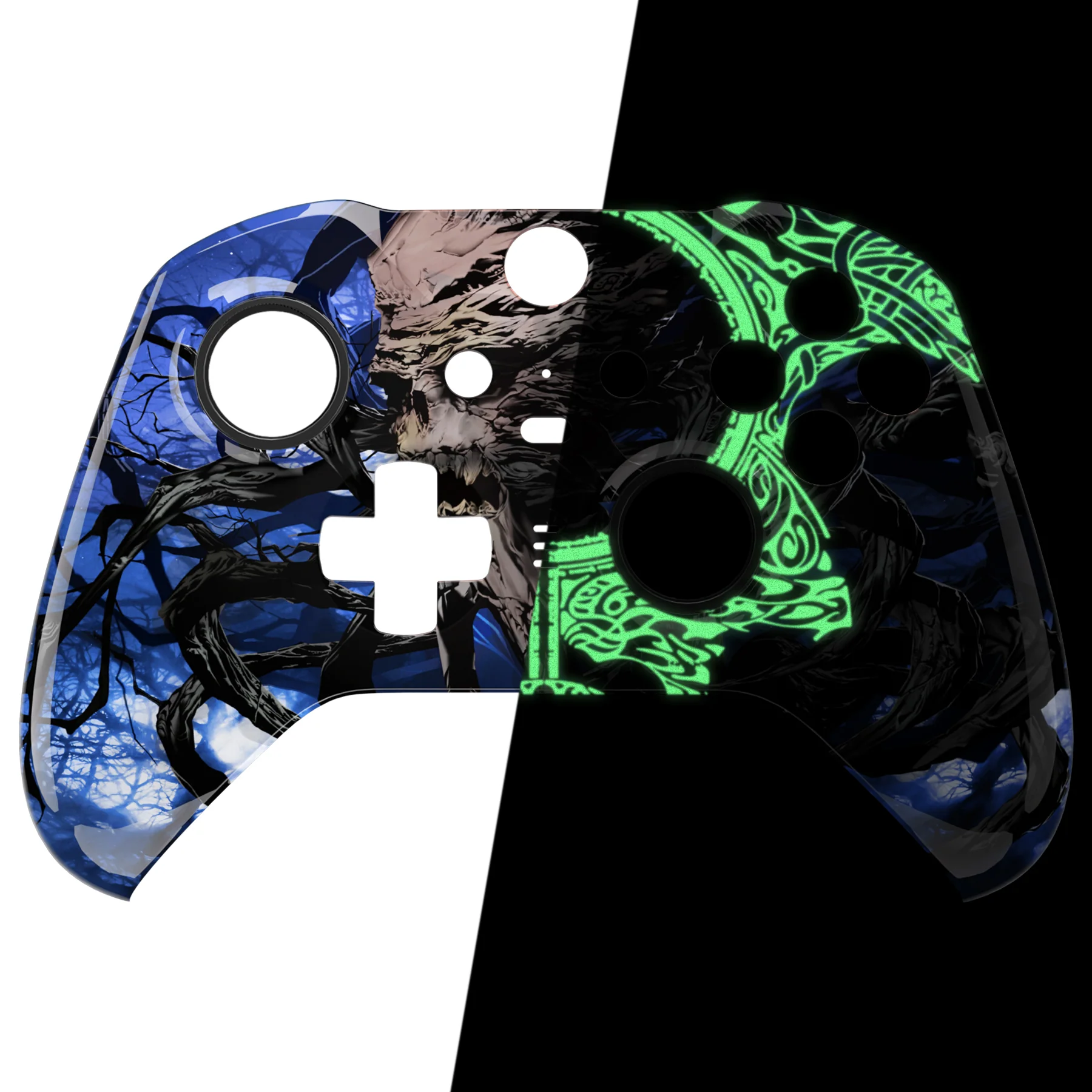 eXtremeRate Replacement Front Housing Shell Case with Accent Rings for Xbox One Elite Series 2 & Elite 2 Core Controller (Model 1797) - Glow in Dark - The Awakening of the Earth Lord - Image 11