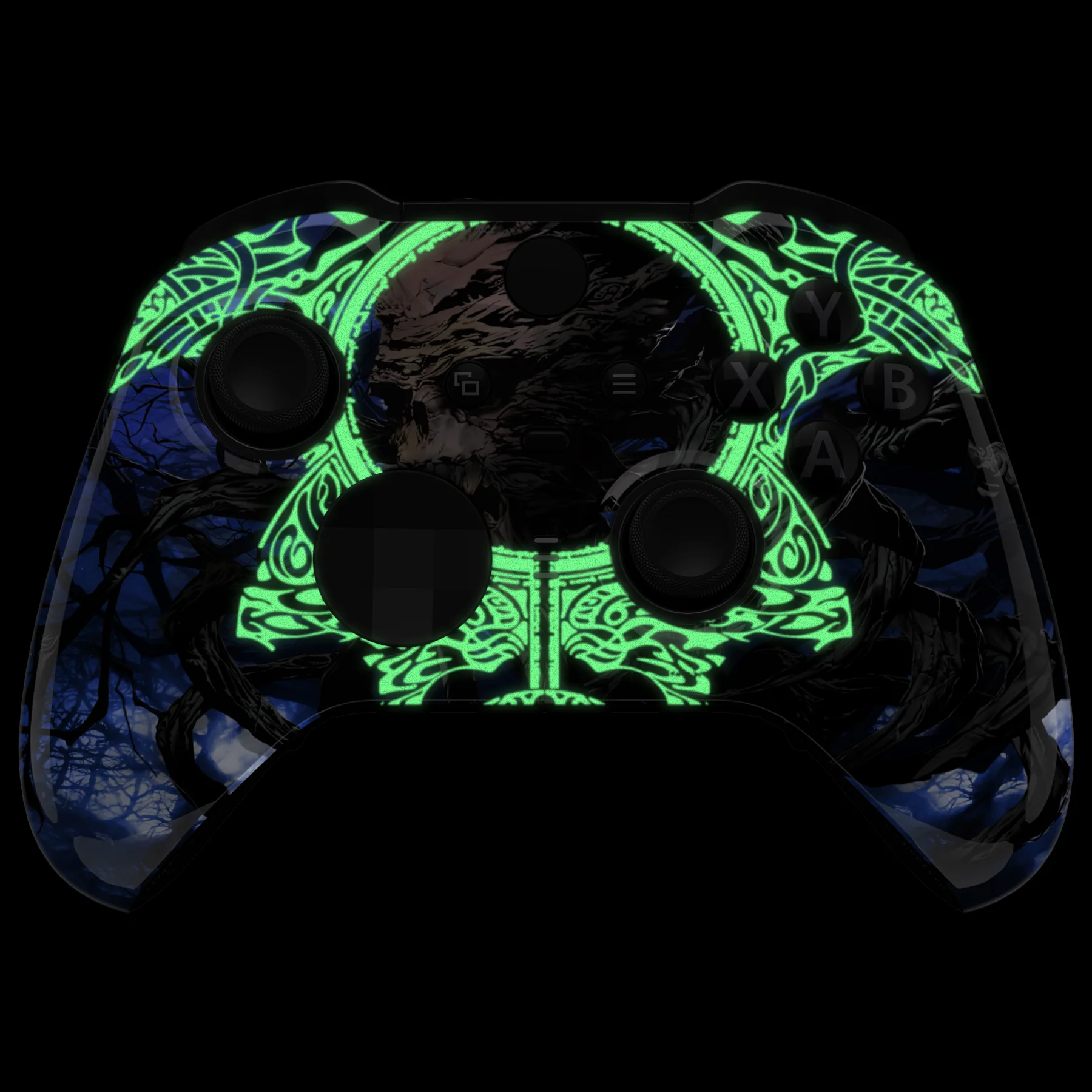 eXtremeRate Replacement Front Housing Shell Case with Accent Rings for Xbox One Elite Series 2 & Elite 2 Core Controller (Model 1797) - Glow in Dark - The Awakening of the Earth Lord - Image 5