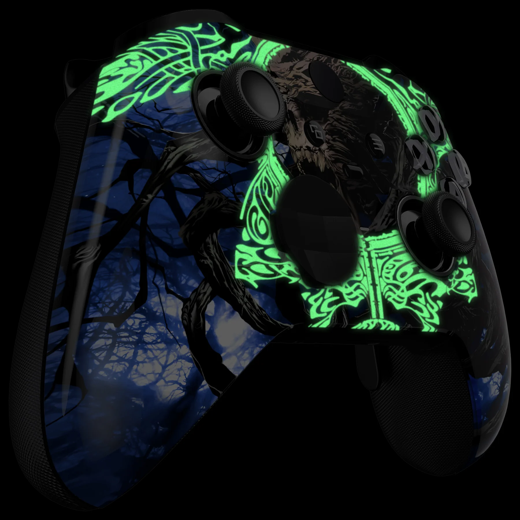 eXtremeRate Replacement Front Housing Shell Case with Accent Rings for Xbox One Elite Series 2 & Elite 2 Core Controller (Model 1797) - Glow in Dark - The Awakening of the Earth Lord - Image 7